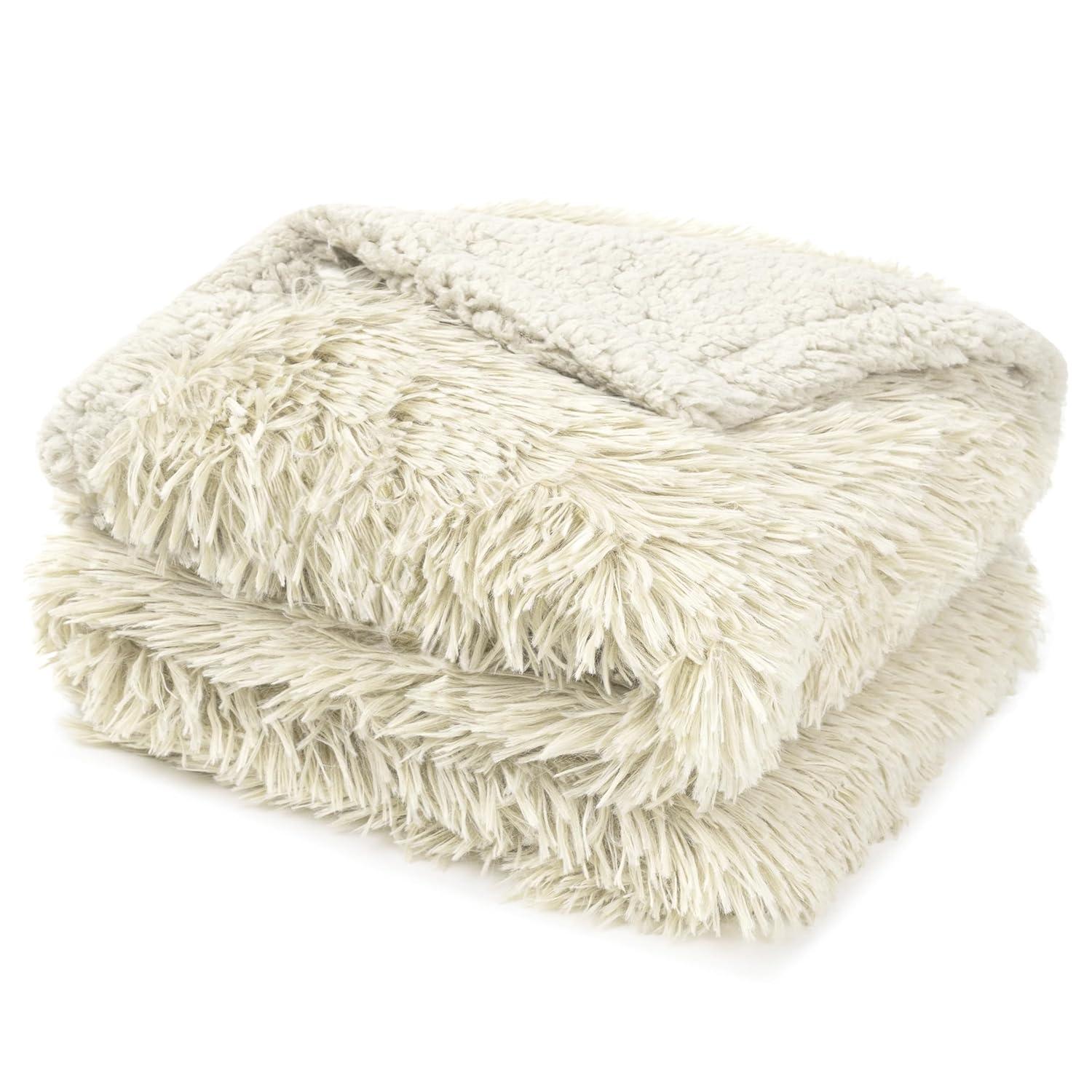 PetAmi Faux Fur Sherpa Pet Blanket