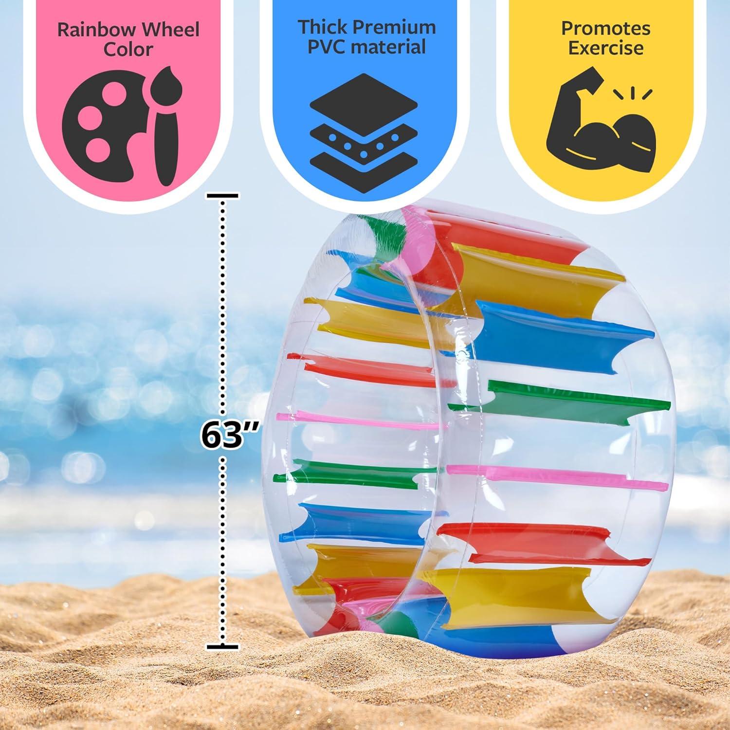 Playbees Giant Inflatable Wheel Roller 65"