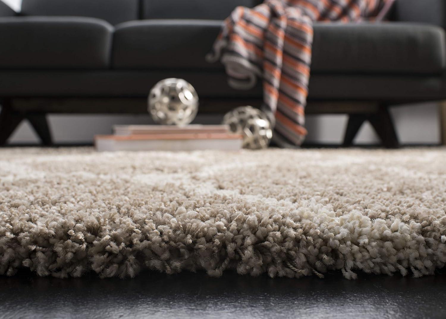 Hudson Shag SGH280 Power Loomed Indoor Runner Rug - Beige/Ivory - 2'3"x10' - Safavieh