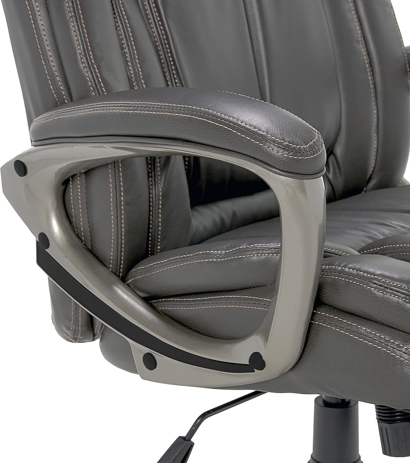 Harvard Gray High Back Leather Executive Swivel Chair