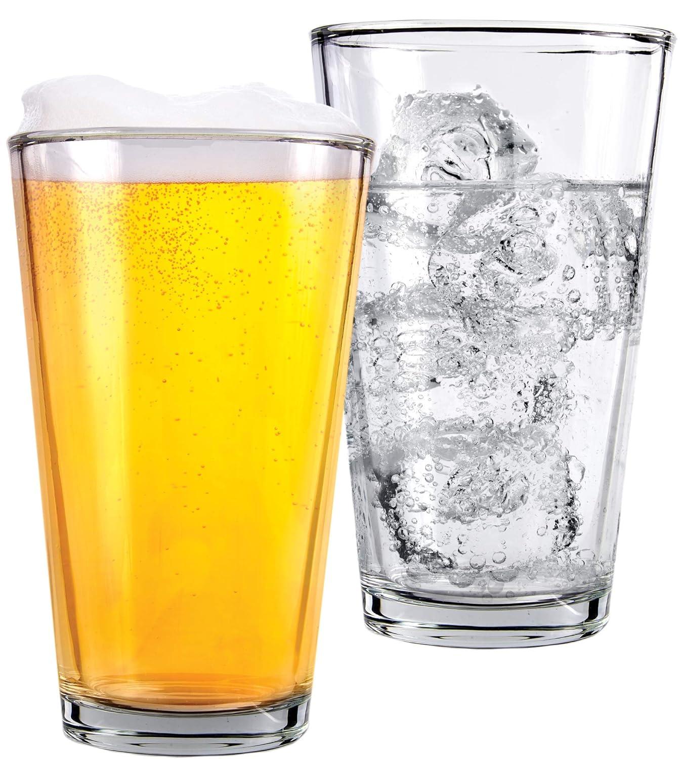 Kitchen Lux Store Beer Glass Drinking Glasses Restaurant and Bar Quality Glassware Set of 12