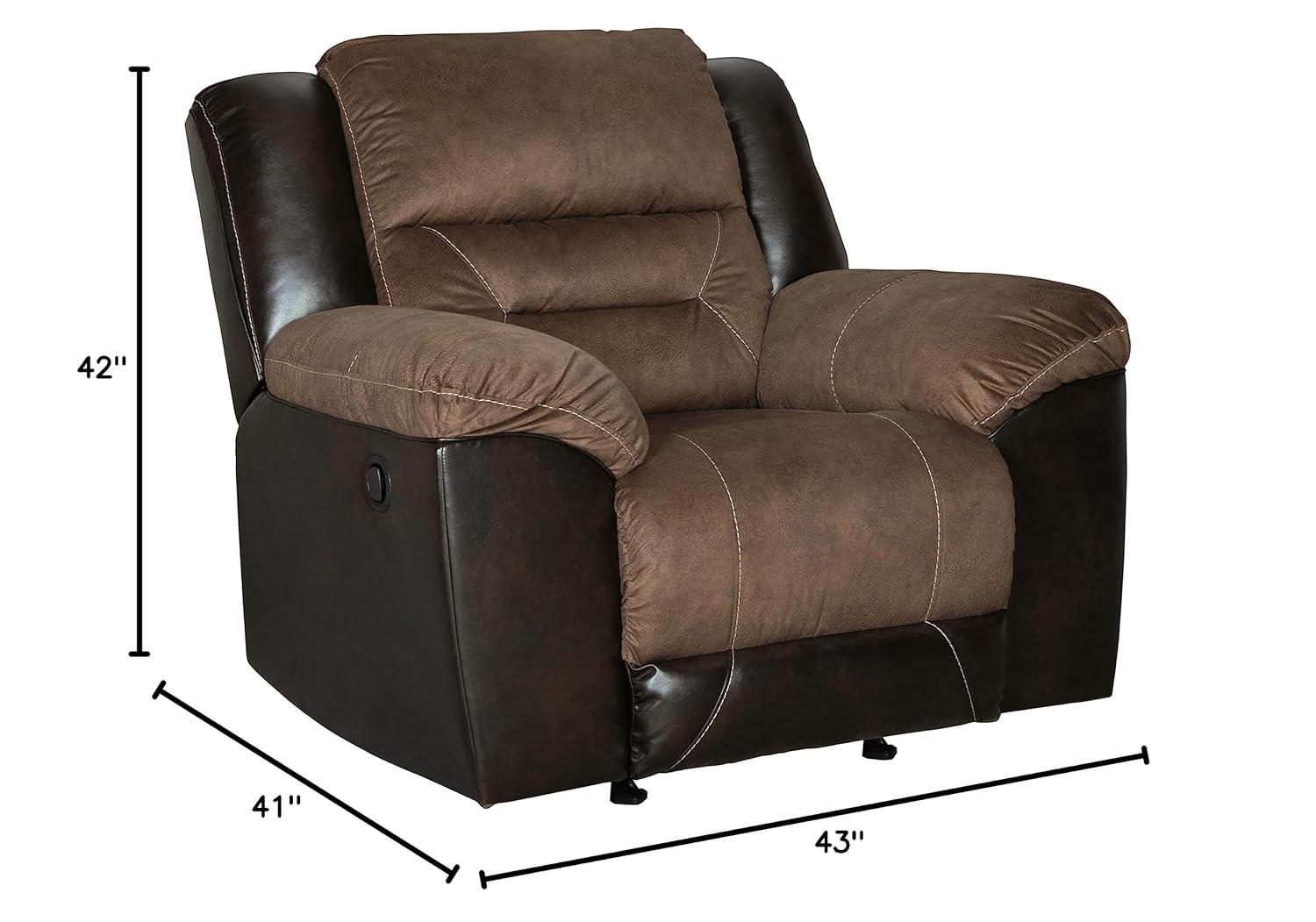 Signature Design by Ashley Earhart Rocker Recliner in Chestnut