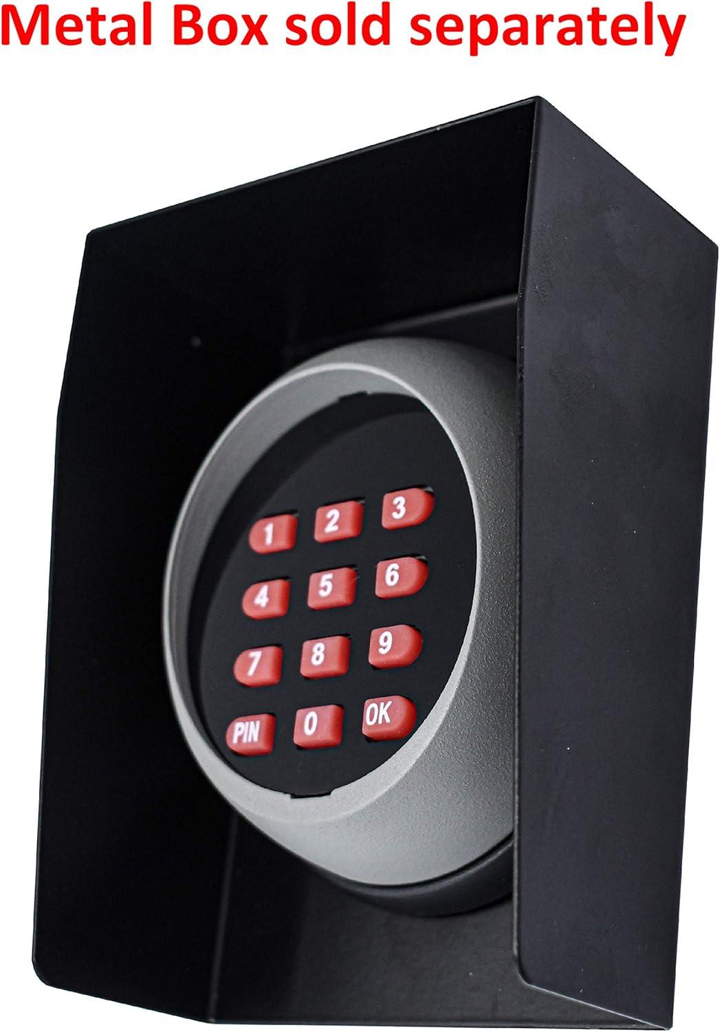 Compact Black and Red Wireless Gate Keypad