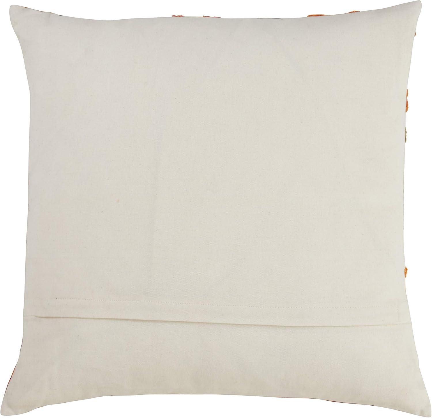 Autumn Leaves Embroidered Cotton Throw Pillow Cover