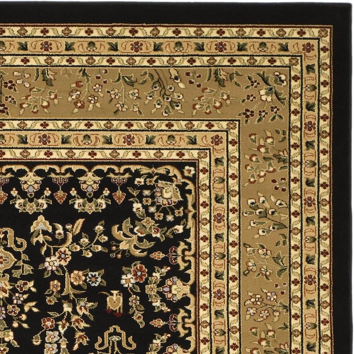 Lyndhurst LNH331 Power Loomed Area Rug - Black/Tan - 8'x11' - Safavieh.