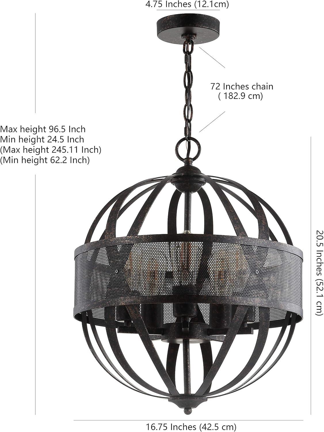 Colby 5 Light 16.75 Inch Pendant - Dark Grey - Safavieh.