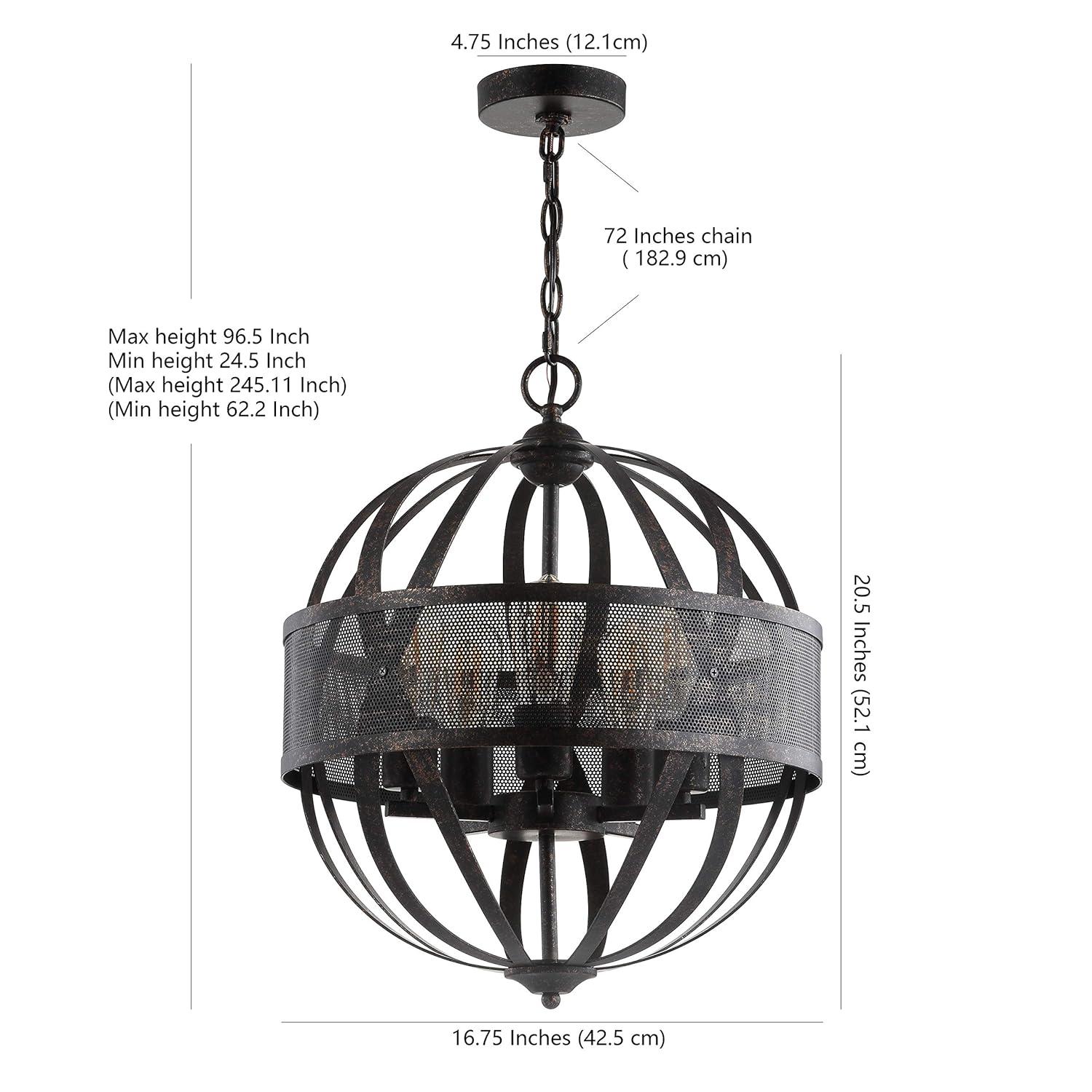 Colby 5 Light 16.75" Pendant - PND4057 - Brass - Safavieh