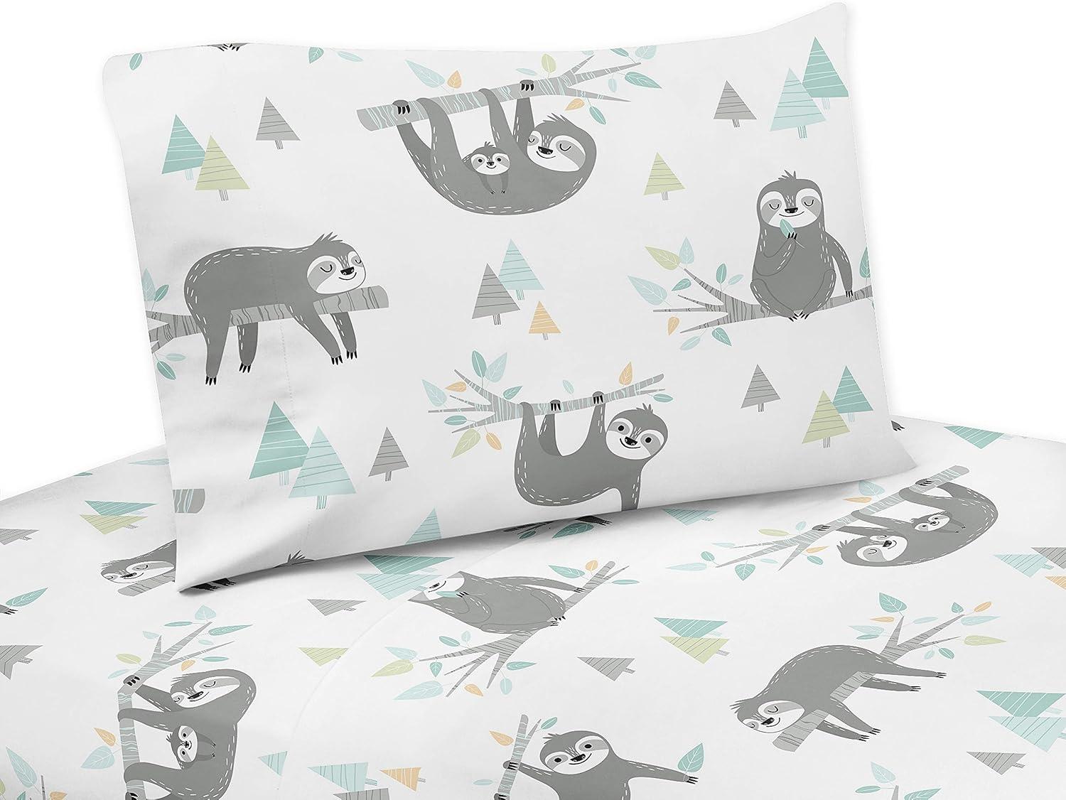 Sloth Animal Print Microfiber Twill Sheet Set