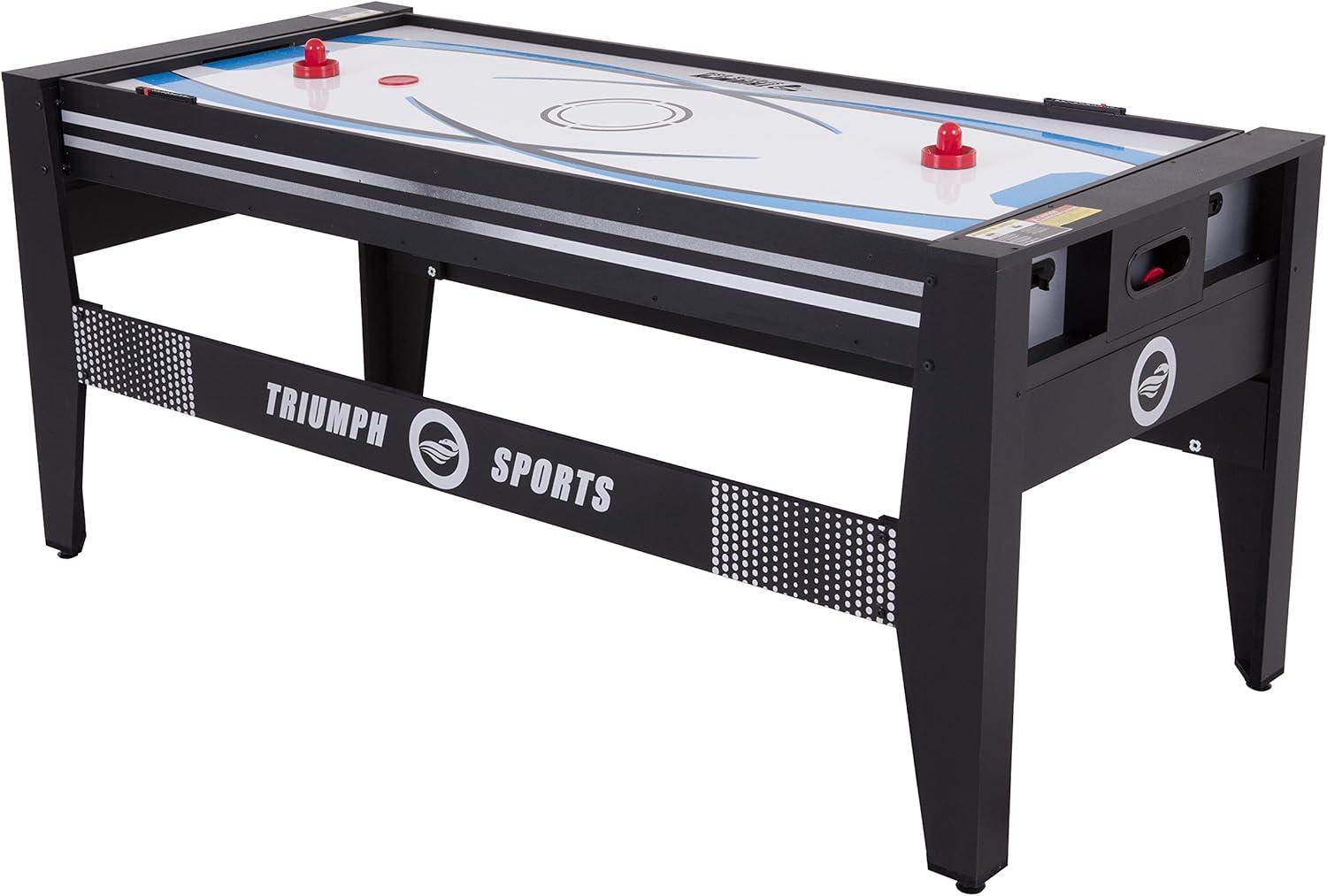 Triumph 72" 4 in 1 Multi-Game Swivel Table with Air-Powered Hockey, Table Tennis, Billiards, and Launch Football