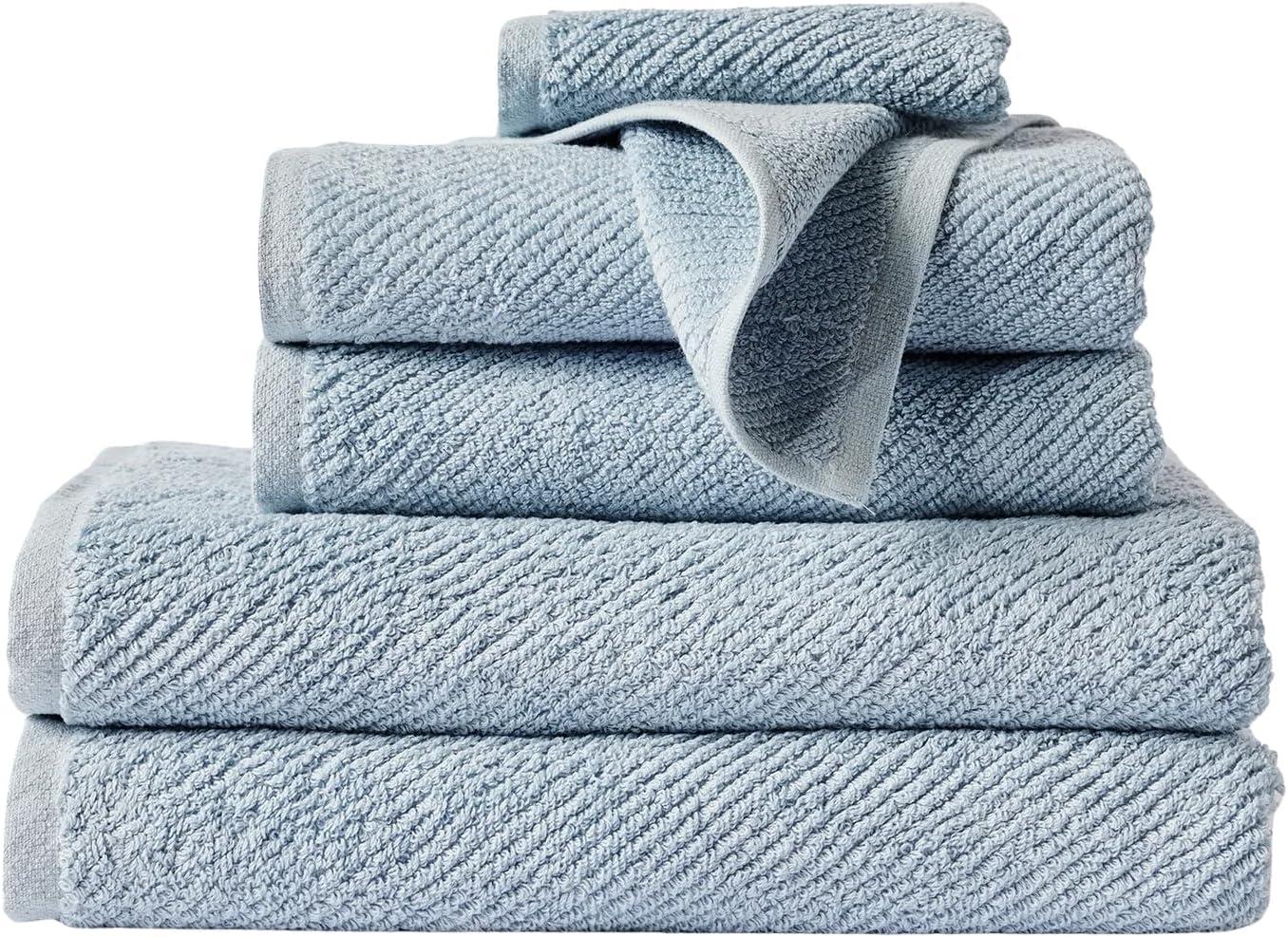 Stone Blue Organic Cotton 6-Piece Towel Set