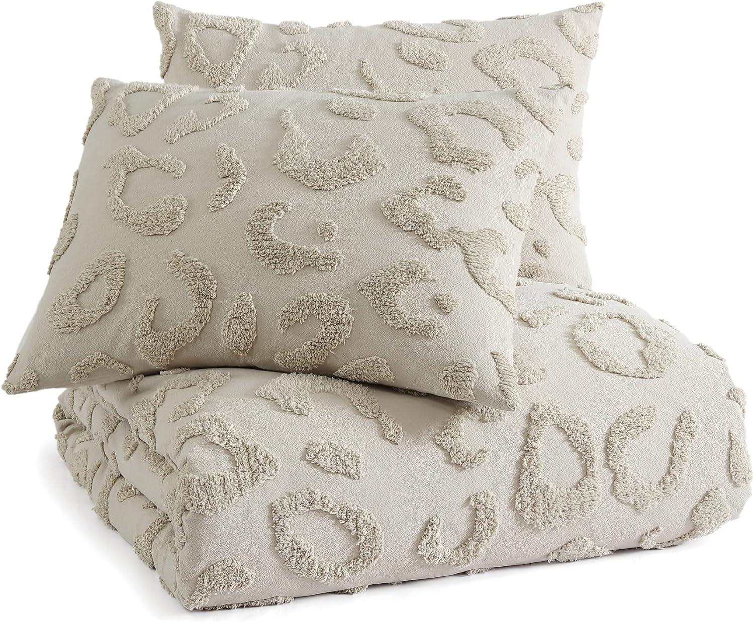 Chenille Leopard Comforter Set