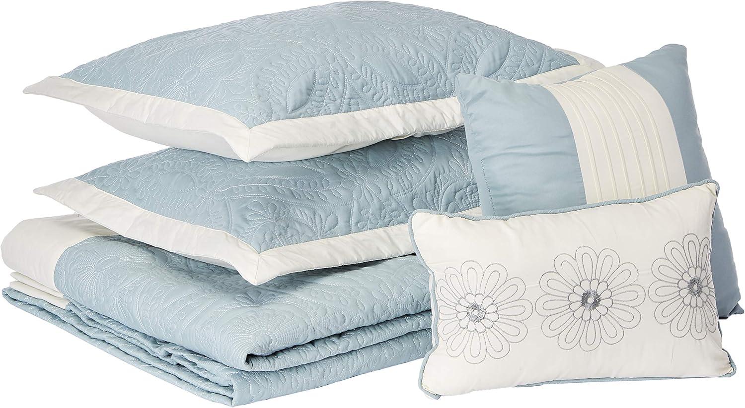 5 Piece Reversible Bedspread Set