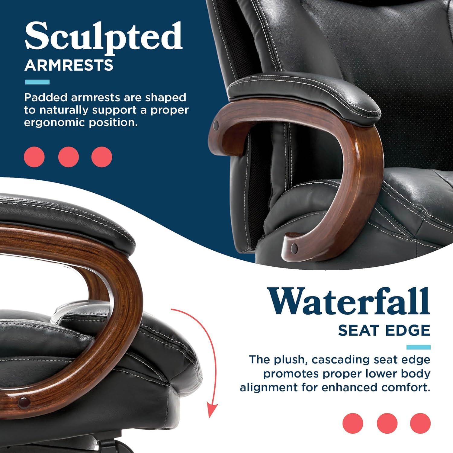 La-Z-Boy Trafford Big and Tall Executive Ergonomic Office Chair with AIR Lumbar Technology