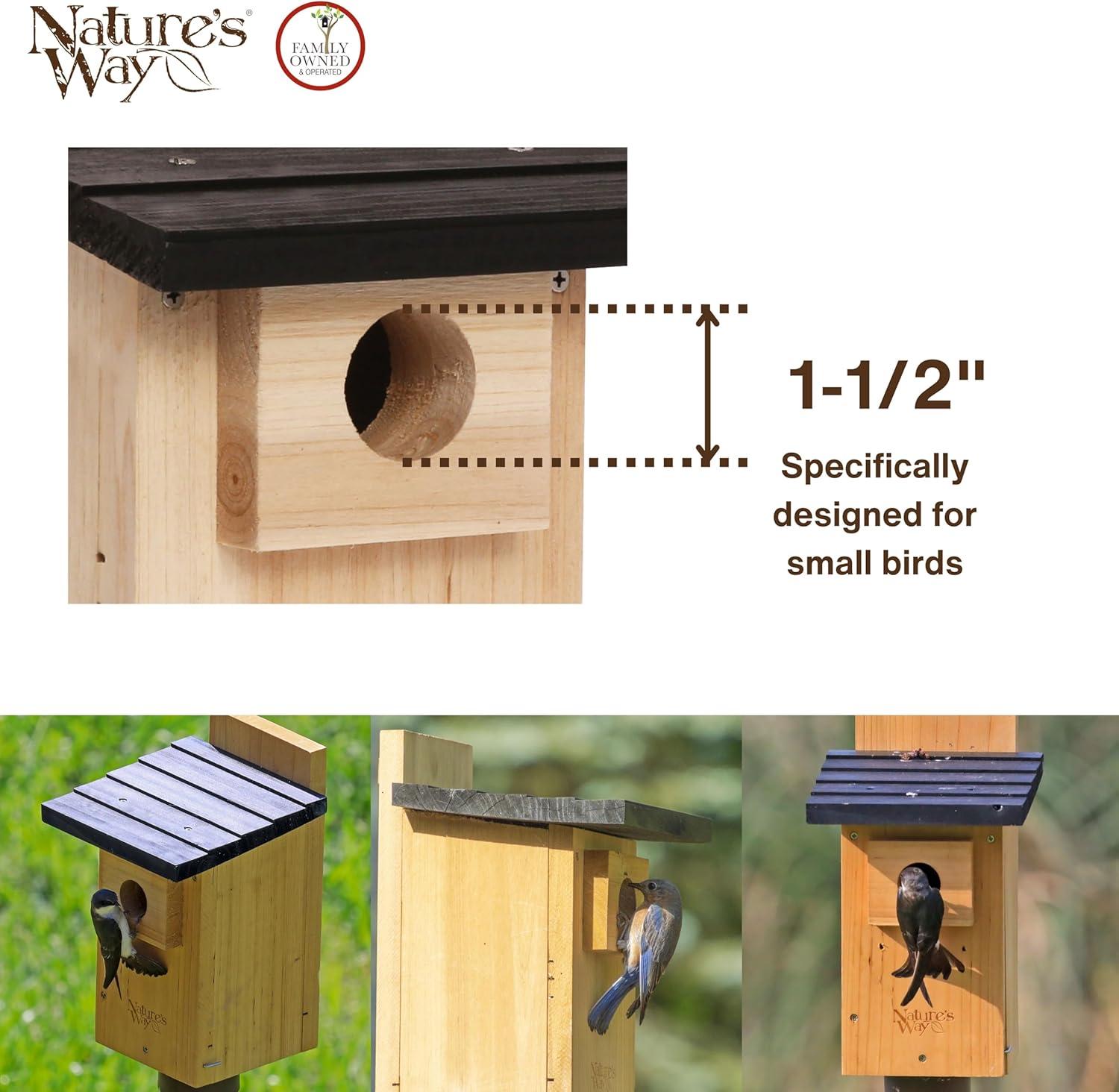 Nature's Way Cedar Bluebird Viewing House, Brown