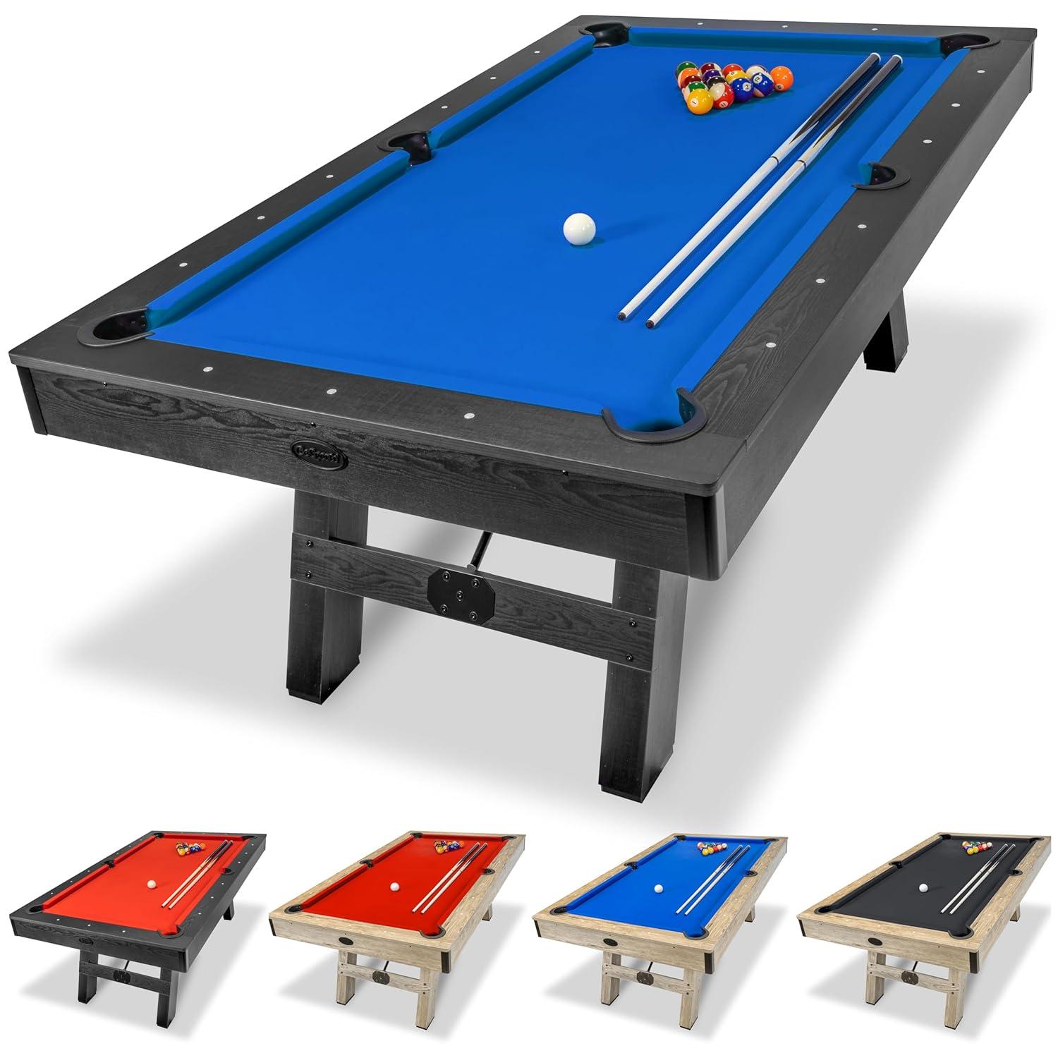 GoSports GoSports 7 ft Pool Table - Modern Billiards Table - Accessories Included