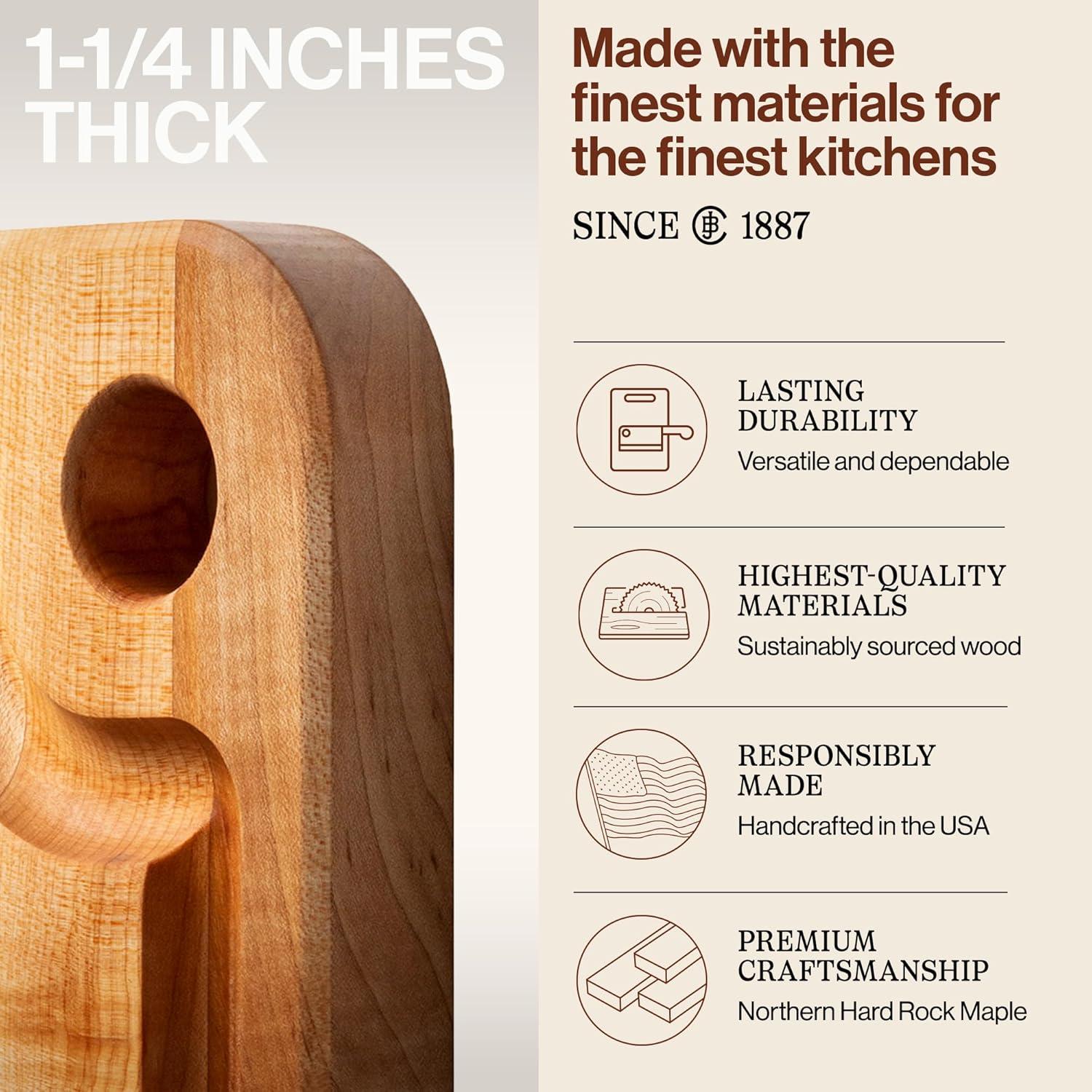 John Boos Prestige Series Maple Cutting Board with Juice Groove