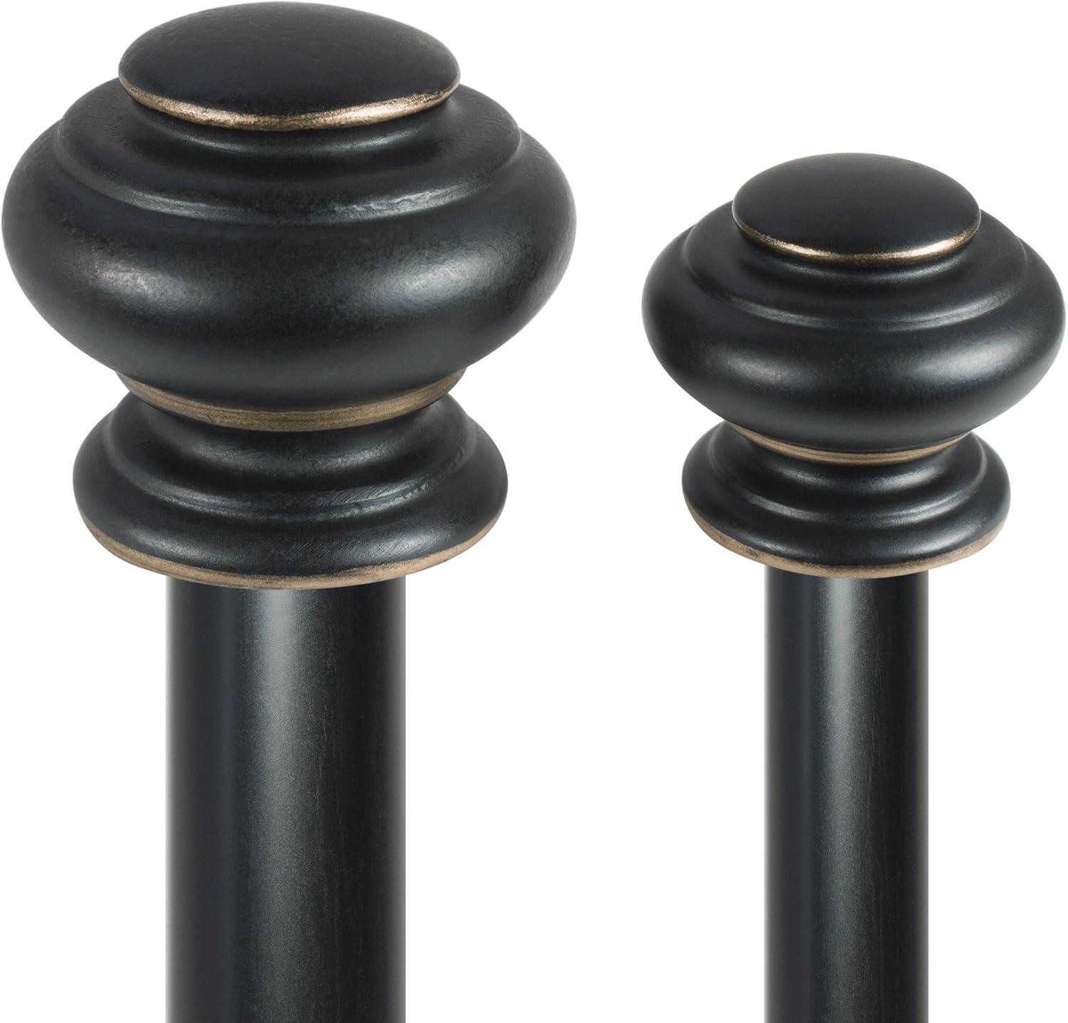 Decopolitan 1" Urn Adjustable Double Curtain Rod Set