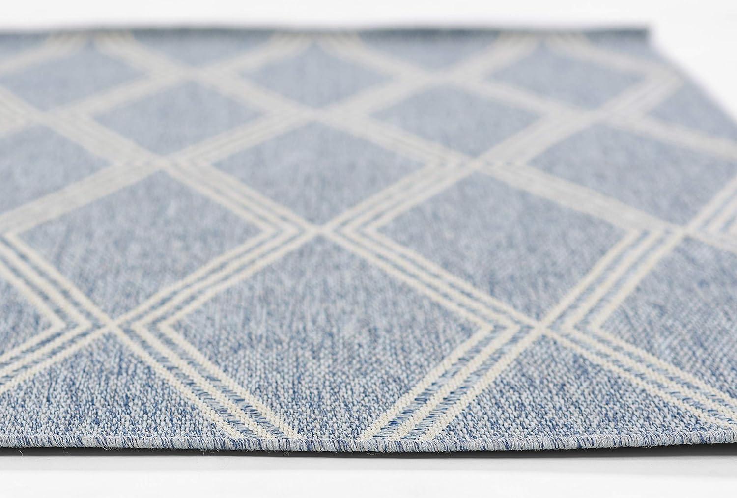 Momeni 2'x3' Hampton Ozzy Machine Loomed Indoor/Outdoor Accent Rug Blue