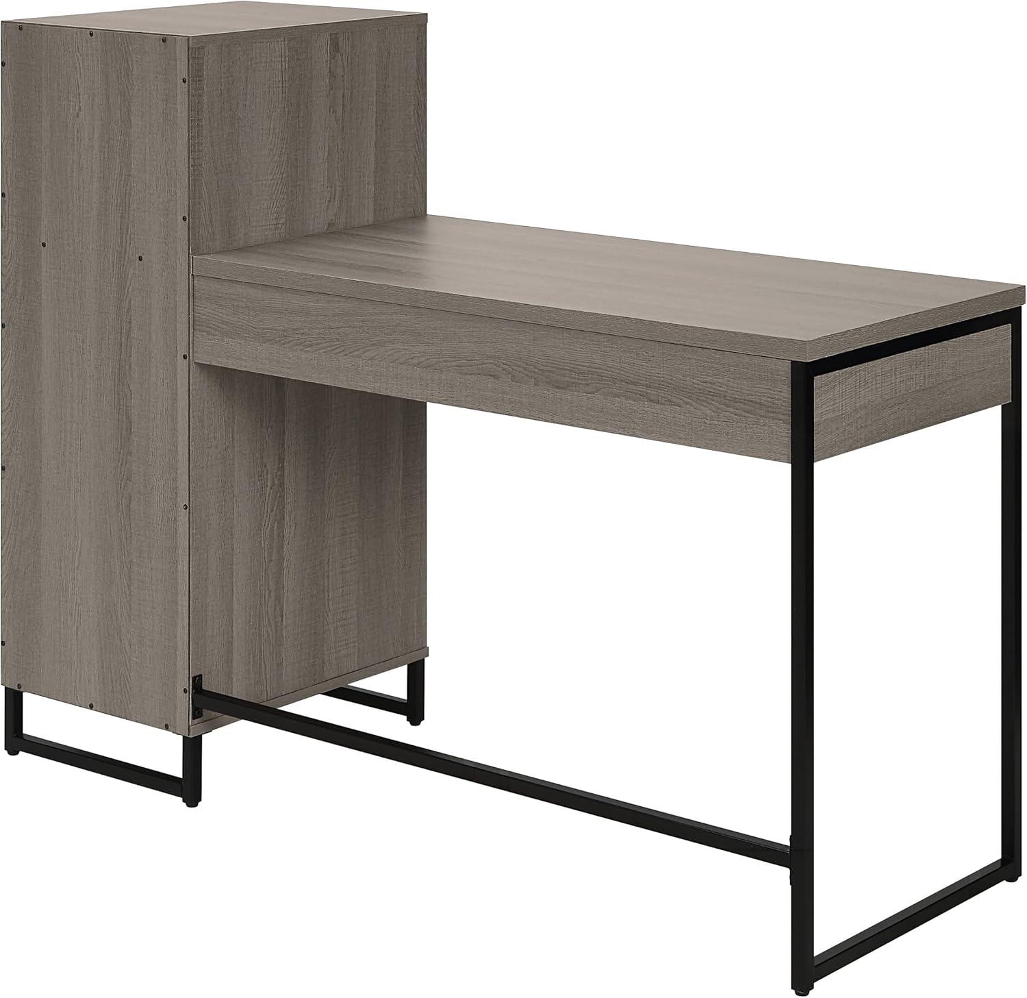 Hagney Lane Worksmart Sit-To-Stand Desk in Farm Oak Engineered Wood