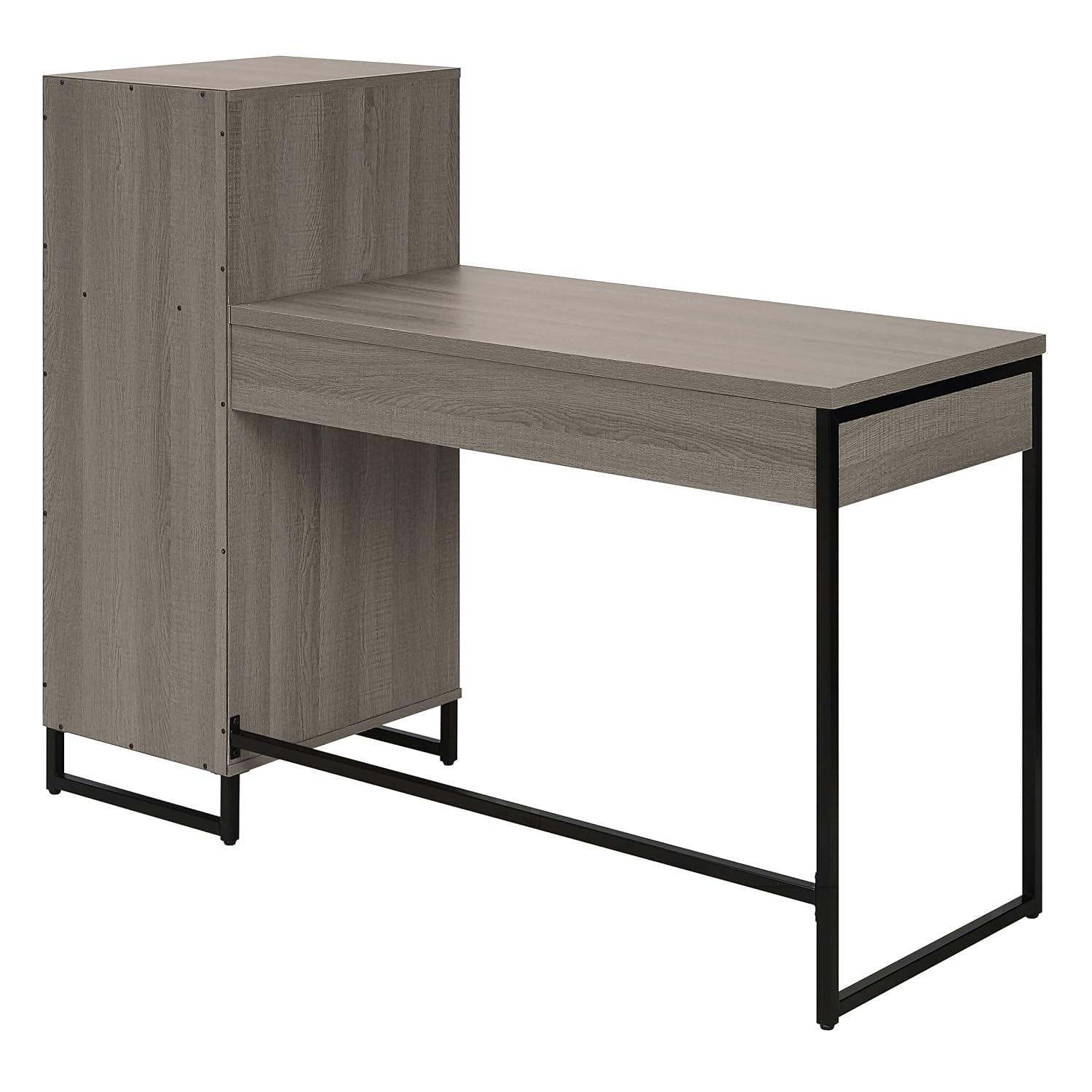 Hagney Lane Worksmart Sit-To-Stand Desk in Farm Oak Engineered Wood