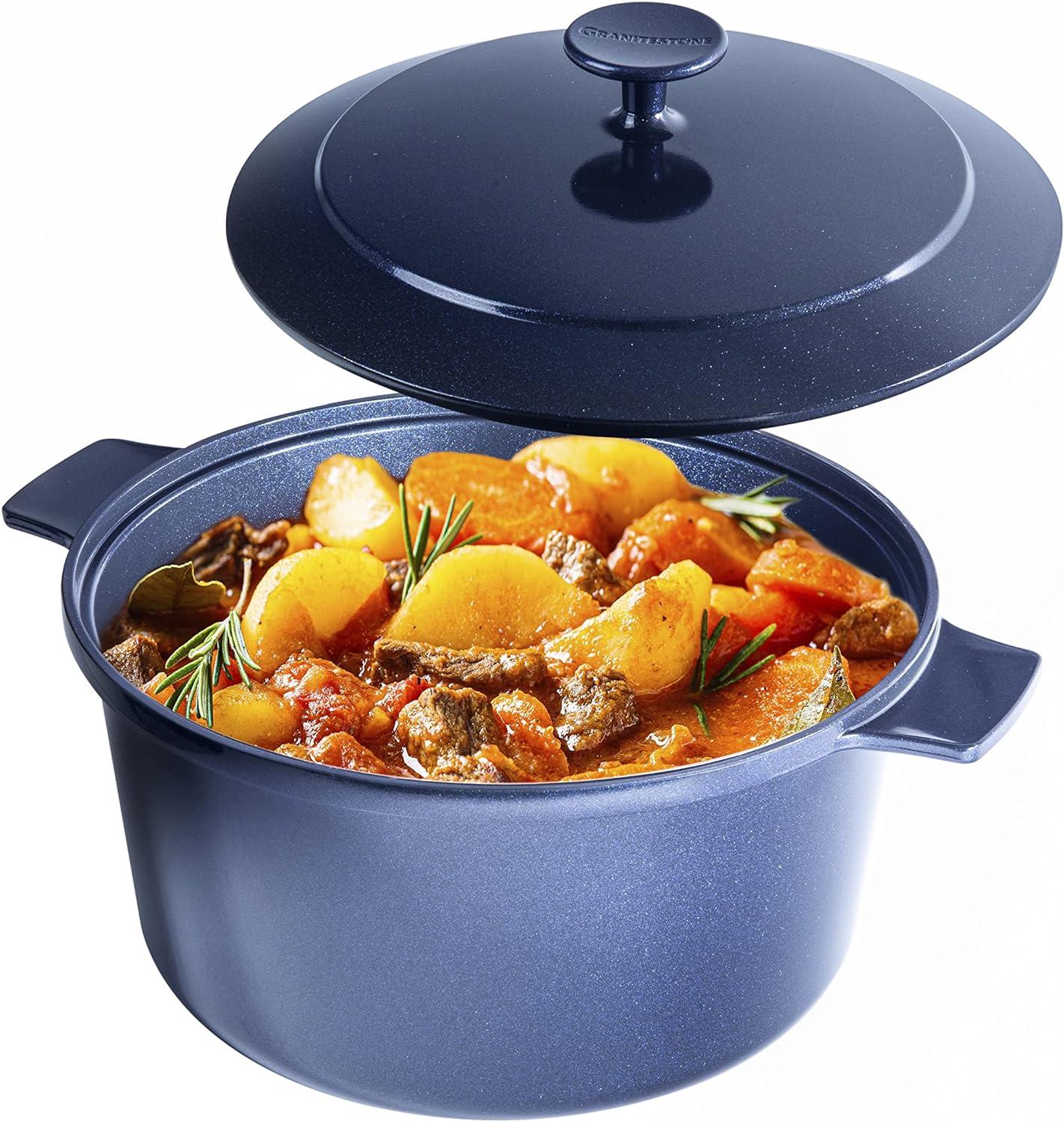 Classic Blue 6.5-Qt Aluminum Non-Stick Enameled Dutch Oven