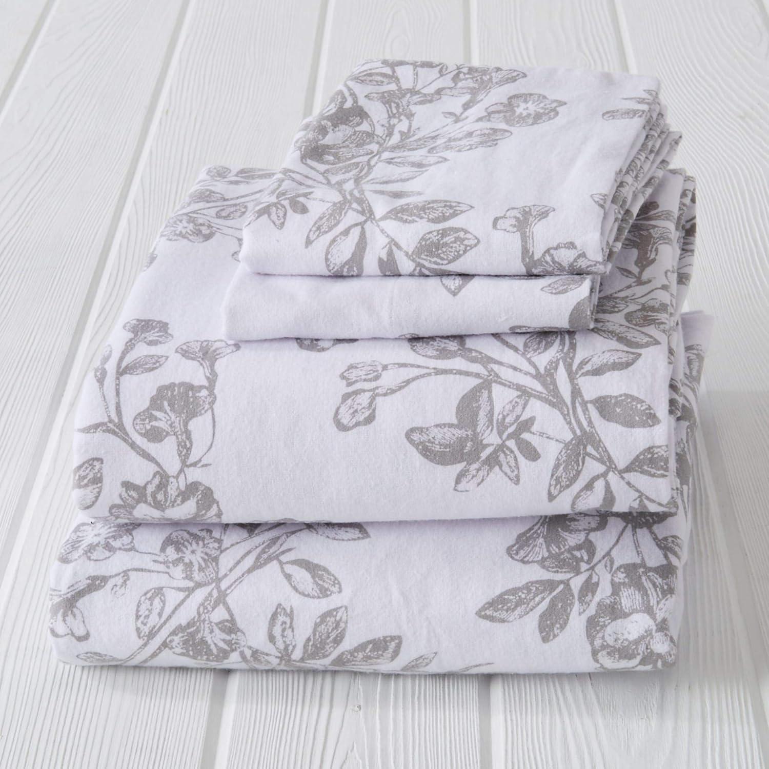 100% Cotton Printed Flannel Sheet Set - Great Bay Home