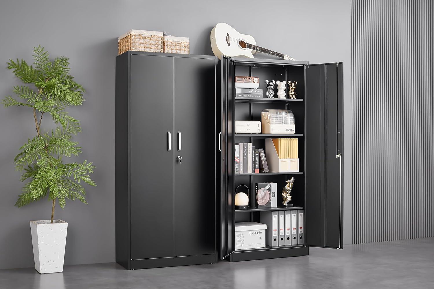 MIIIKO File Cabinet 3 Drawers on Wheels Under Desk, Black Metal Rolling File Cabinets with Lock for Home Office, Un-Assembled Filing Cabinet with Lock