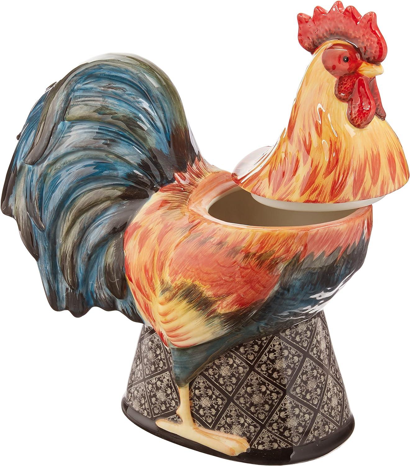 Gilded Rooster 3-D Cookie Jar 11.25"