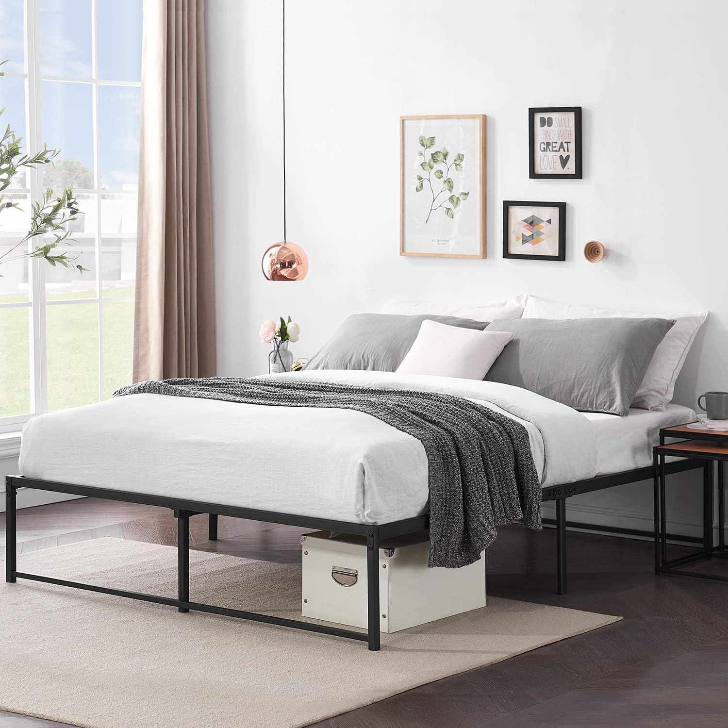 Kselythan Metal Bed Frame,Low Profile Platform Bed,Metal Slat Support,No Box Spring Needed,Easy Assembly