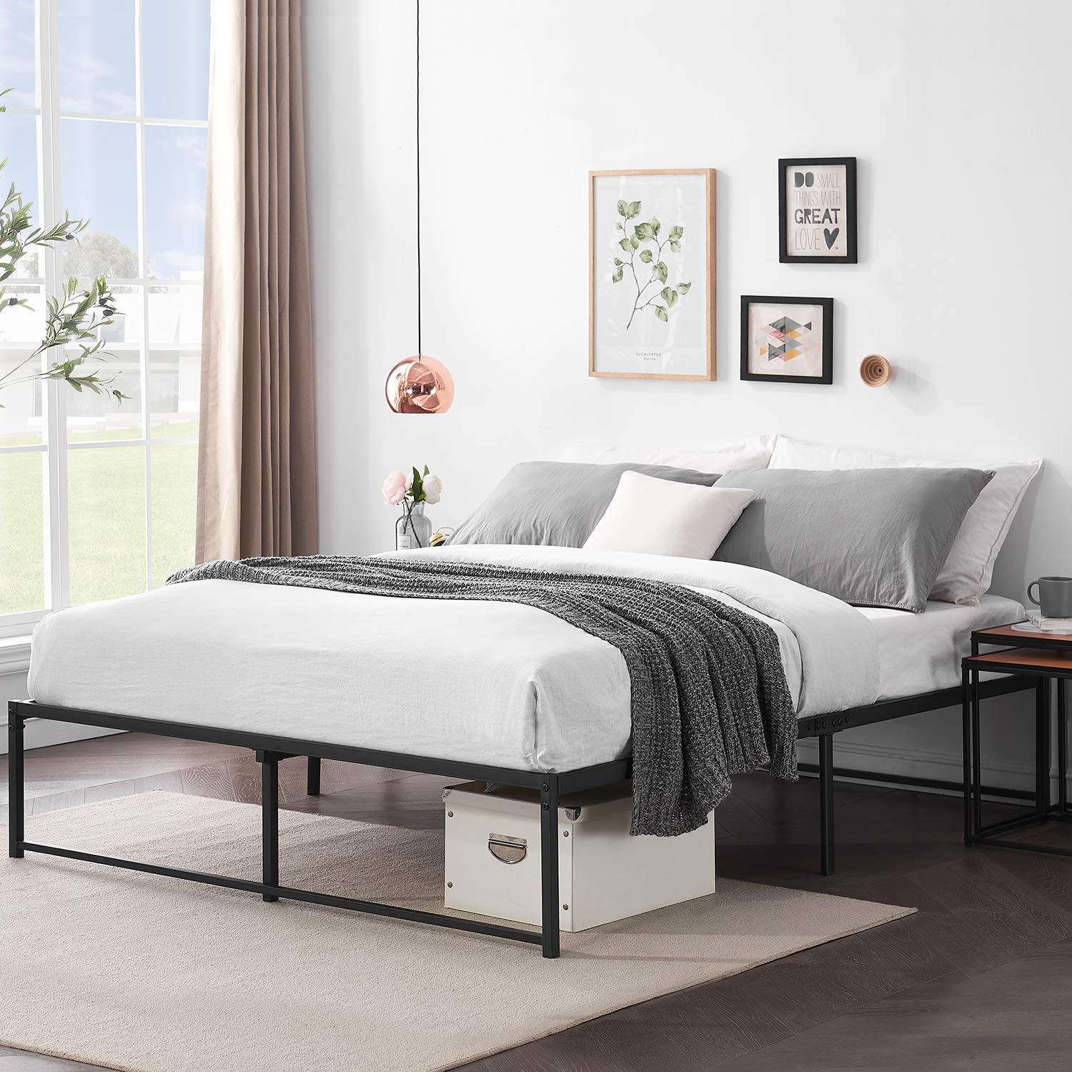 Kselythan Metal Bed Frame,Low Profile Platform Bed,Metal Slat Support,No Box Spring Needed,Easy Assembly