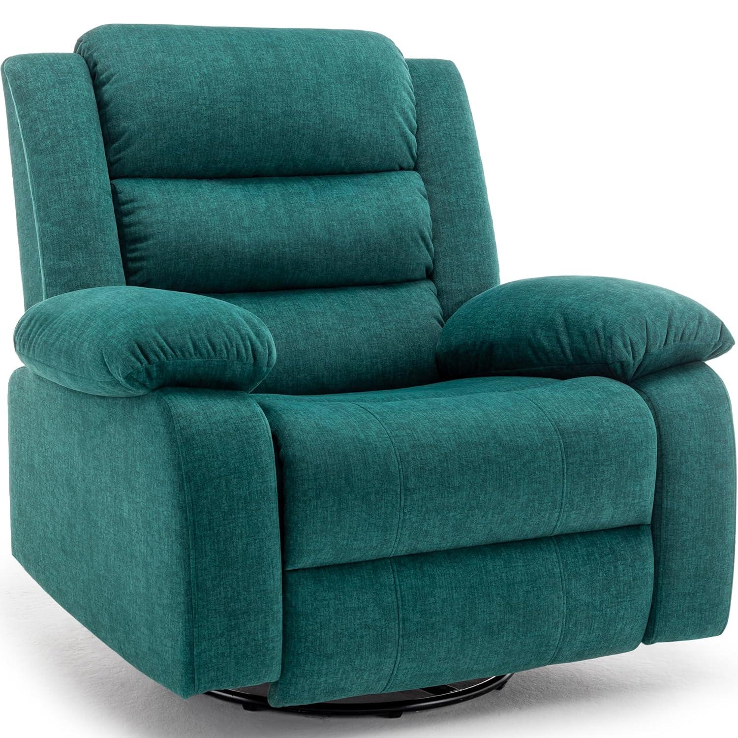 Ebern Designs Ellisse Recliner Chair, Wide Rocker Chair, Rocking Chair with Massage and Heat, 360°Swivel Rocking Chairs, Oversized Recliner for Adult