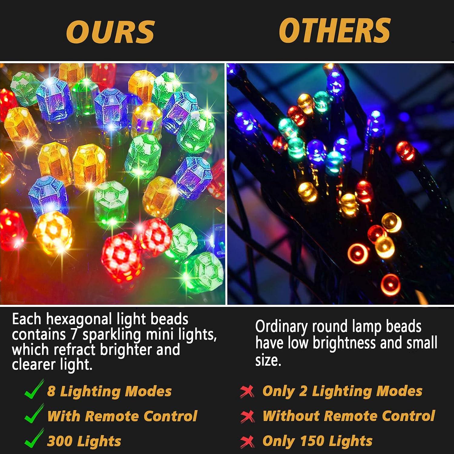 115 Ft Multi-colored LED Solar Christmas Tree Lights