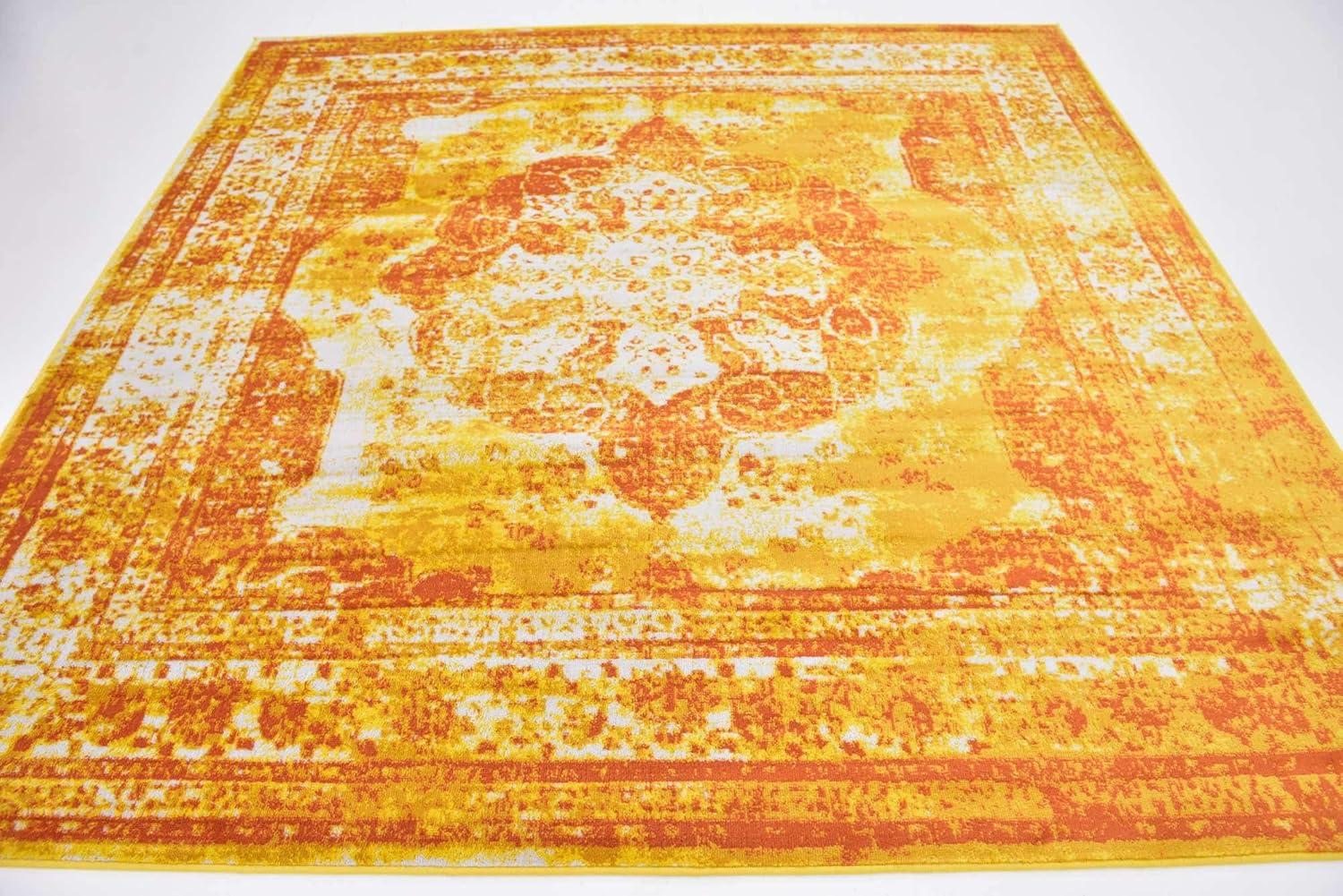 Unique Loom 8' 0 x 8' 0 Square Sofia Orange Area Rug