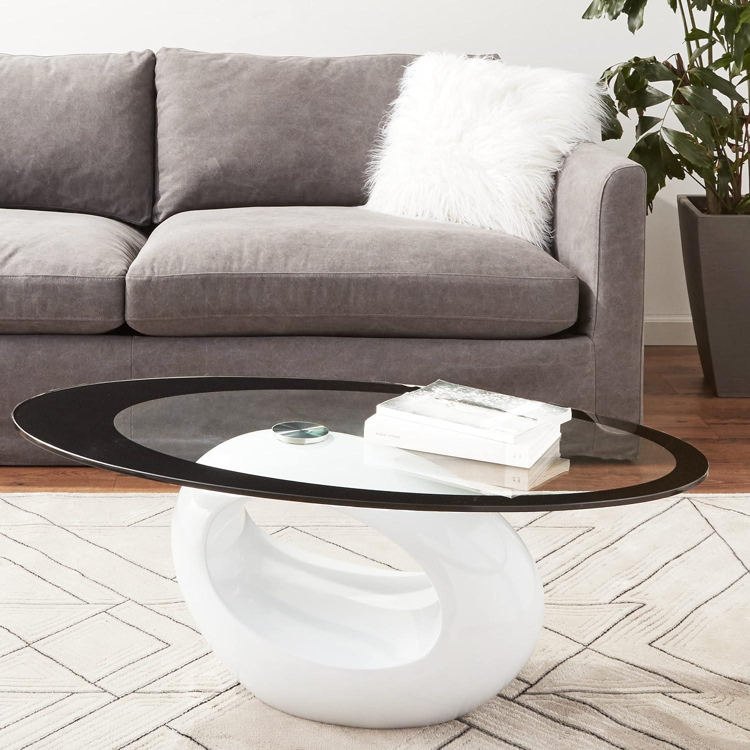 Orren Ellis Glass Top Coffee Table
