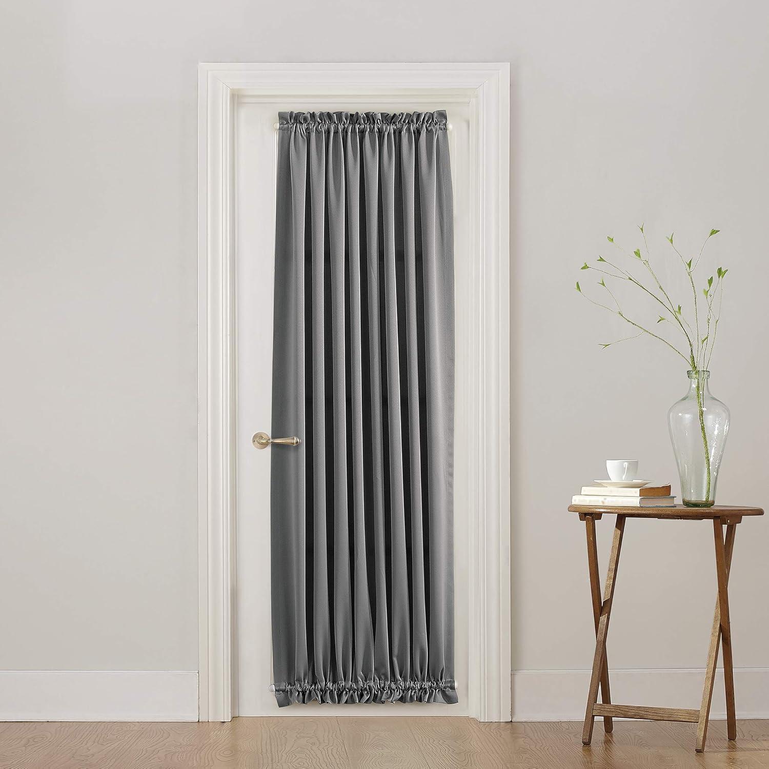 54"x72" Sun Zero Room Darkening Seymour Rod Pocket Door Curtain Panel