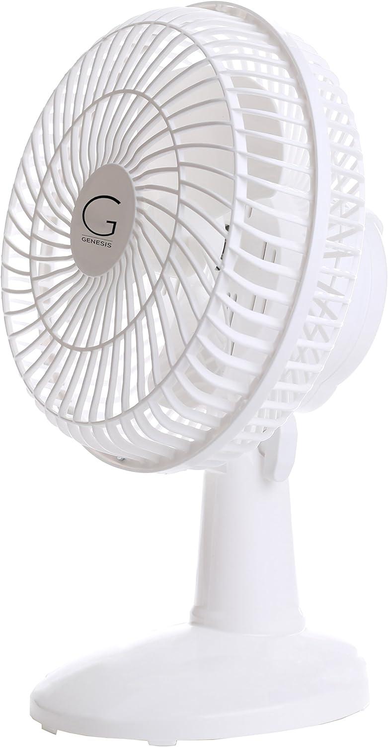 Off-White 6" Dual-Function Clip & Desk Fan with Adjustable Height