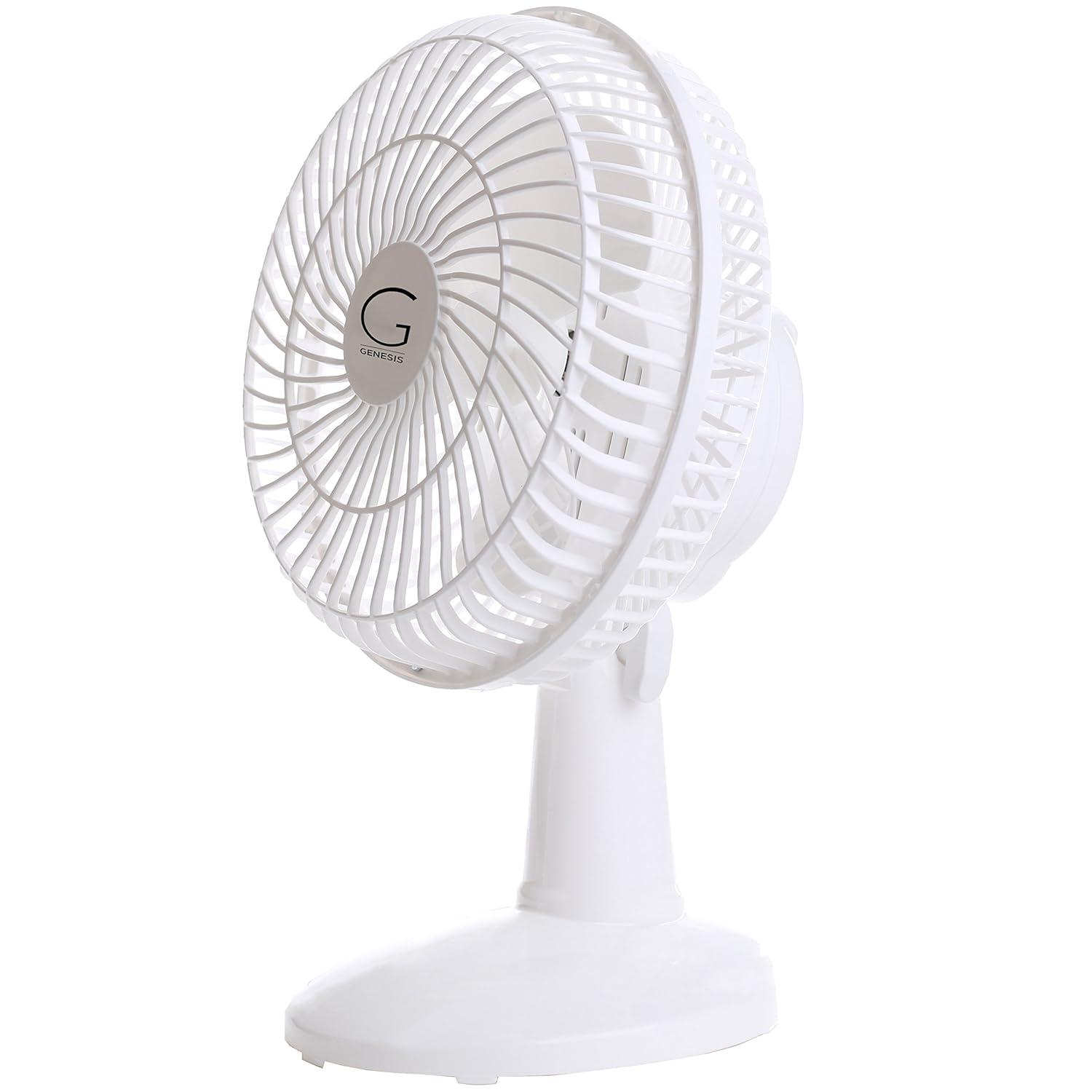 Genesis Indoor 5 in 2 speed Clip On Fans,Table Fans with A1CLIPFANWHITE, White