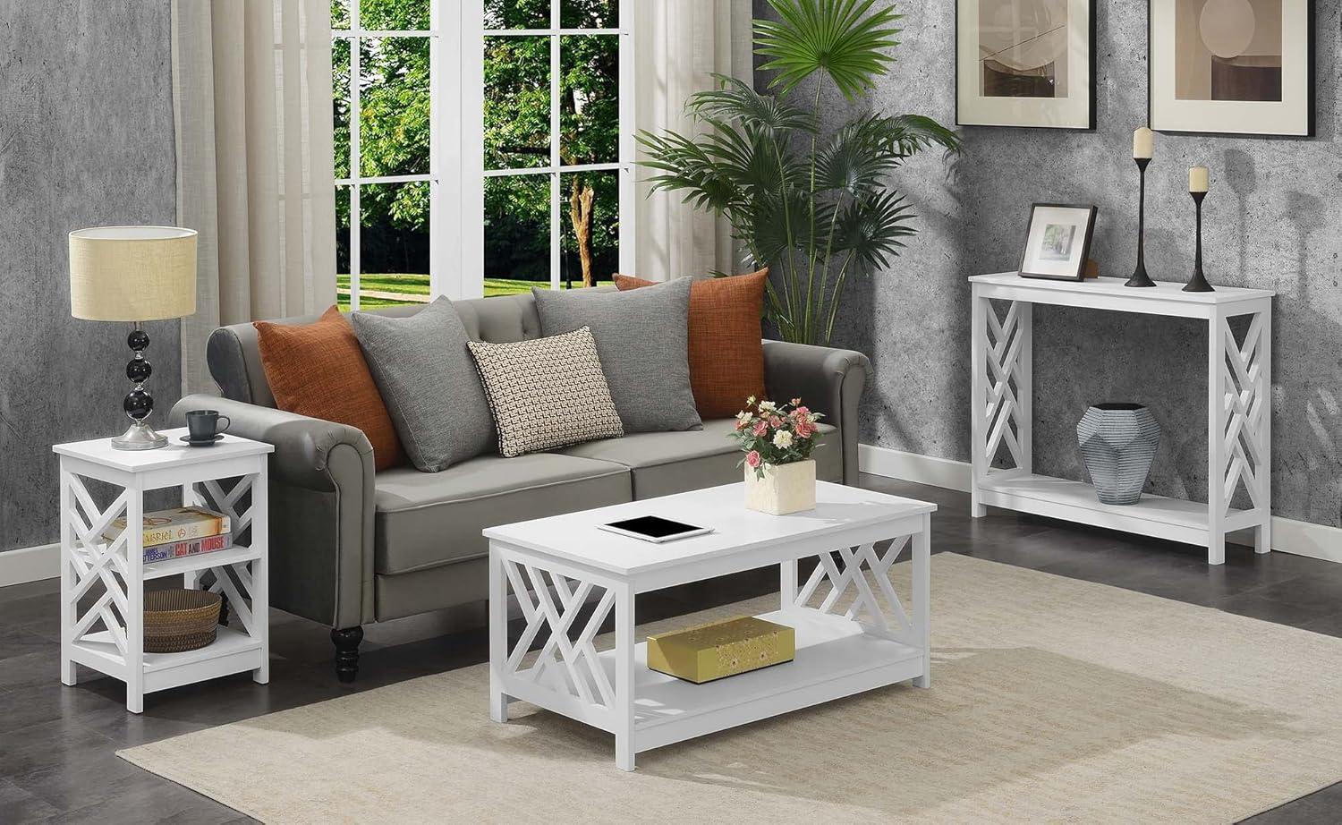 Convenience Concepts Titan End Table with Shelves, Multiple Finishes