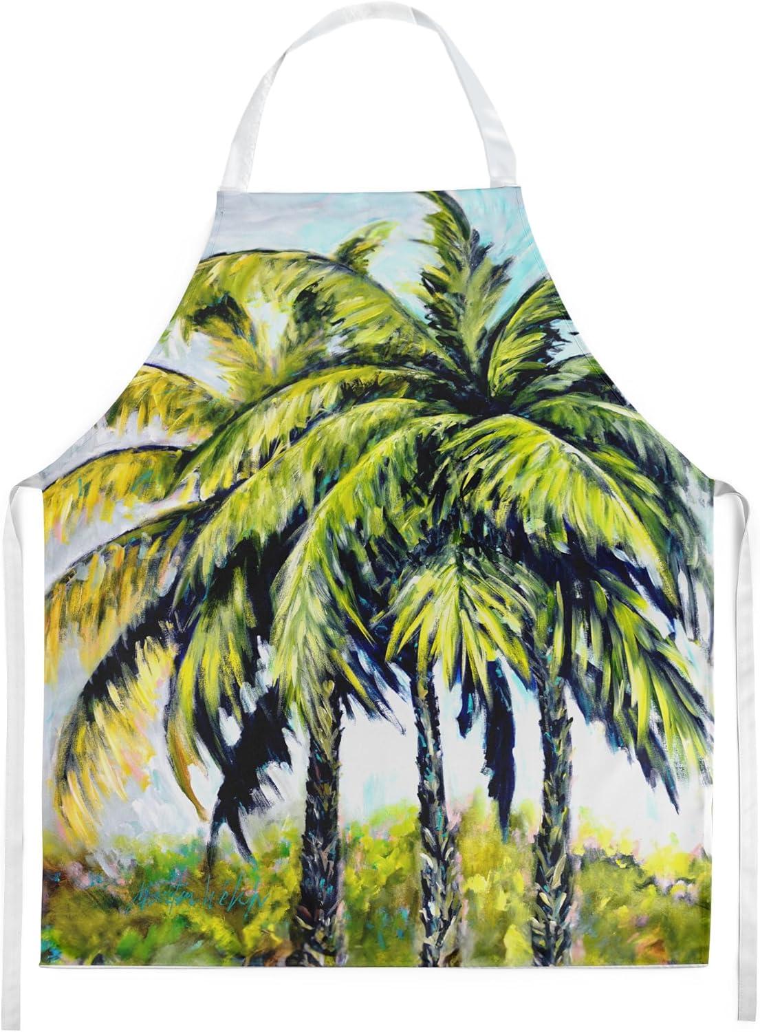 Tropical Breeze Palm Trees Polyester Kitchen Apron