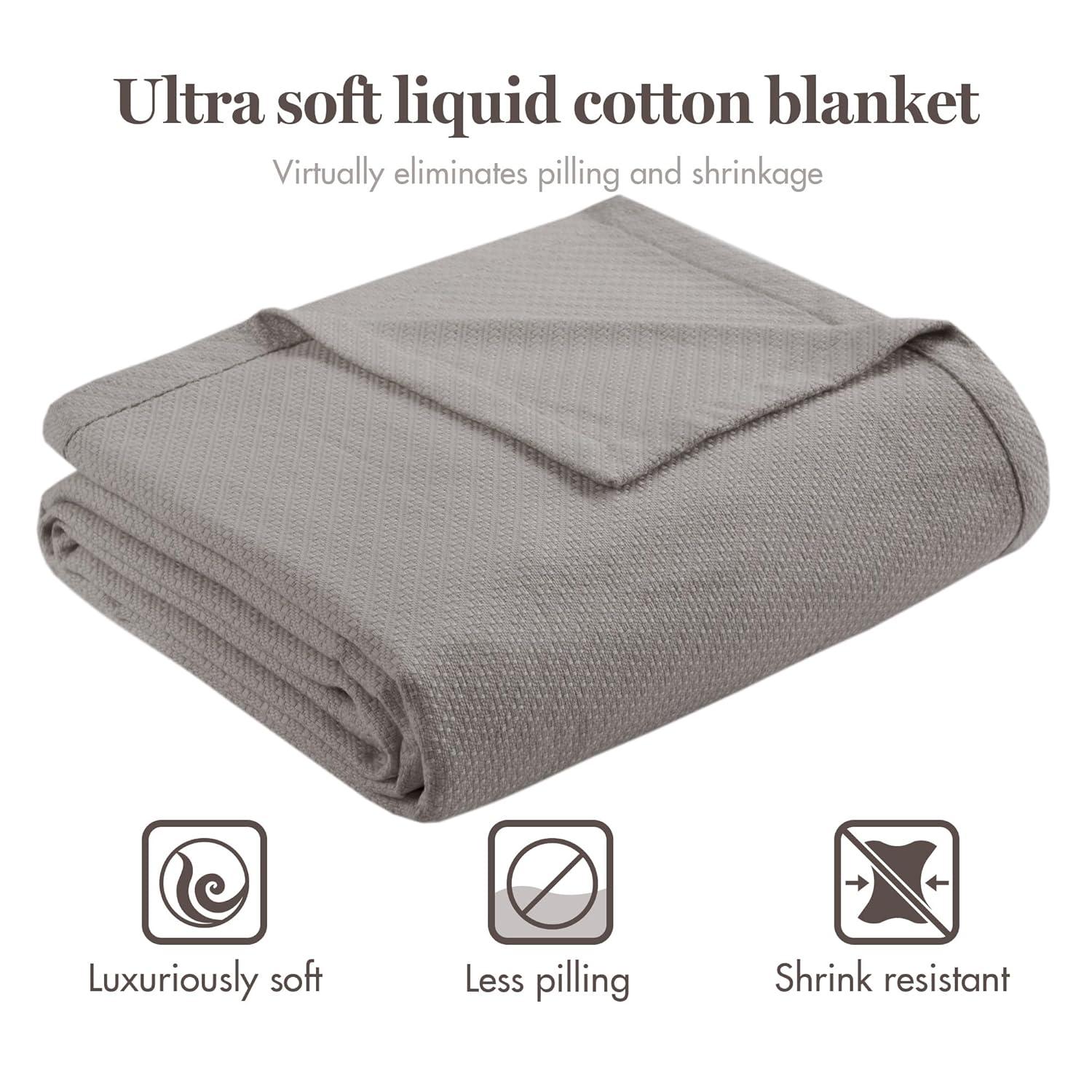 Madison Park Liquid Cotton Breathable Woven Blanket