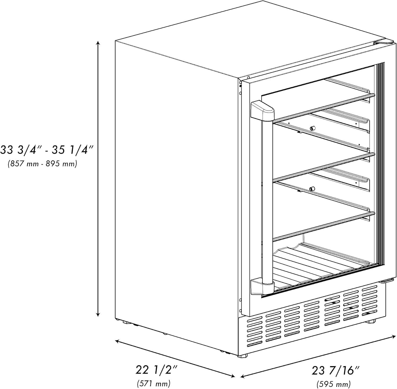 ZLINE 24" Monument Autograph Edition 154 Can Beverage Fridge in Stainless Steel