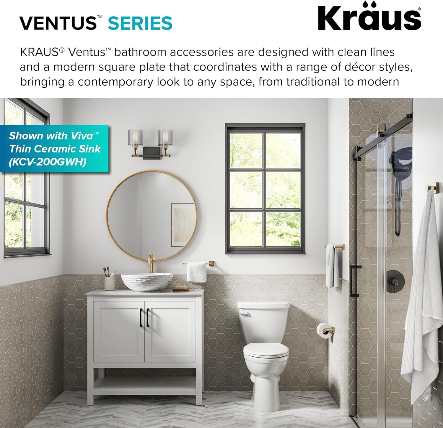 Kraus KEA-17701BG Ventus Wall Mounted Towel Hook