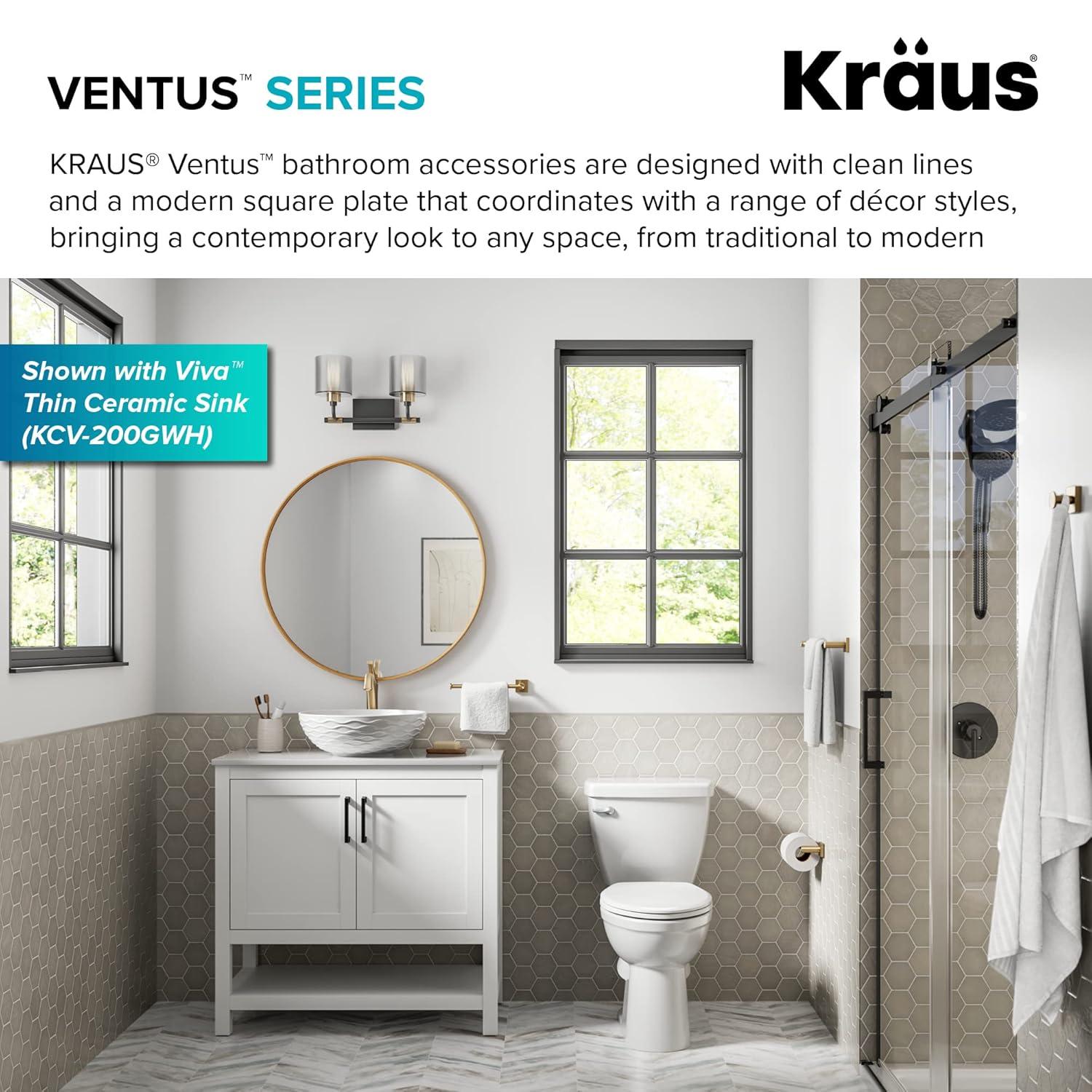Kraus KEA-17701BG Ventus Wall Mounted Towel Hook