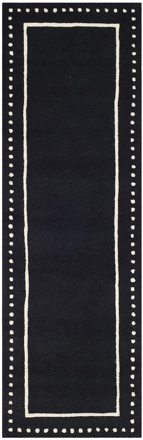 Bella BEL151 Hand Tufted Runner Rug - Black/Ivory - 2'3"x8' - Safavieh.