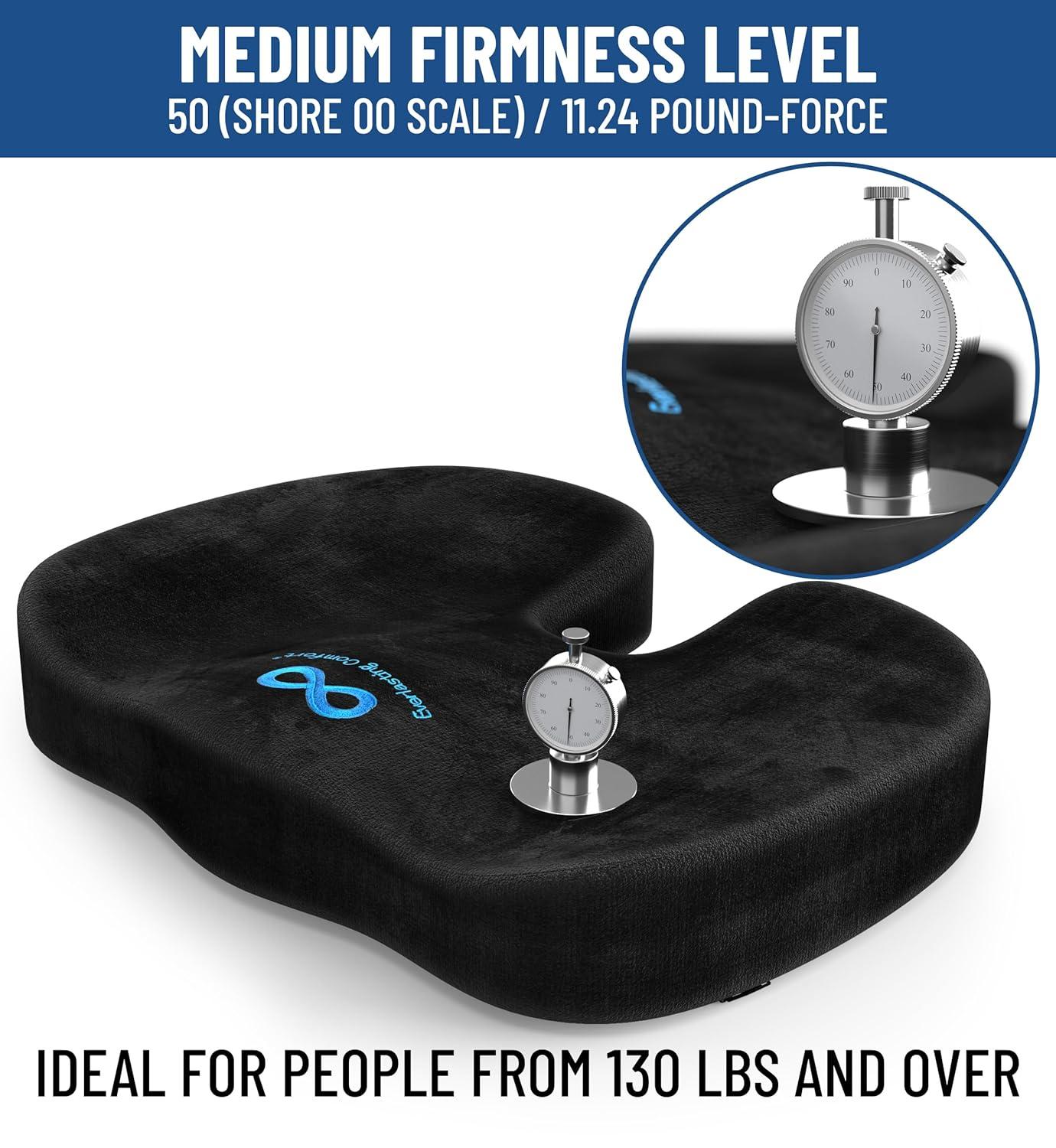 BEACHWATER POOL & SPA, LLC Doctor Recommended Memory Foam Seat Cushions For Office Chairs -  Eligible Tailbone Pain Relief Cushion, Sciatica & Back Support, Office Chair Cushion & Car Seat Cushion