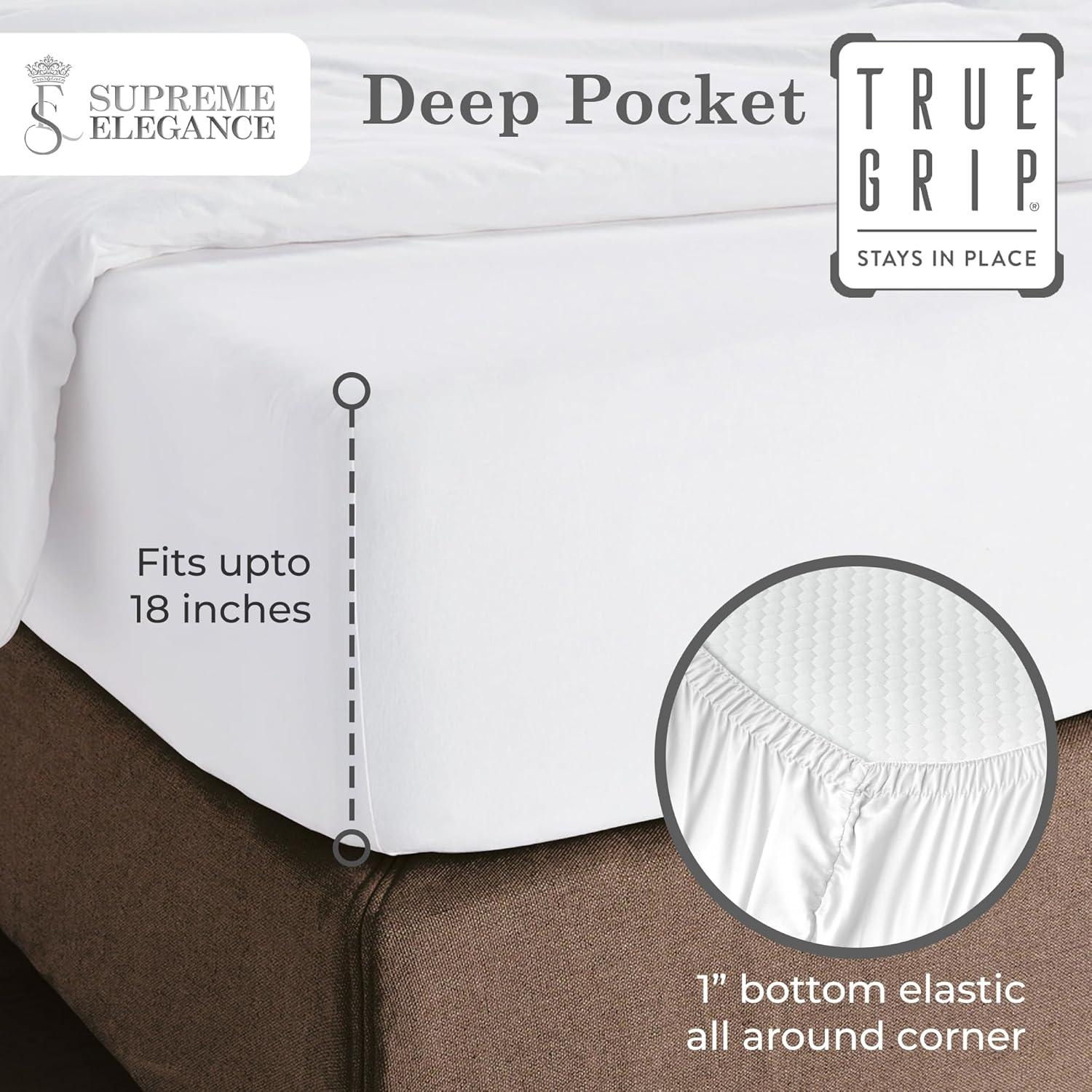 Full 1000 Thread Count Cotton Solid Sheet Set White - Aireolux
