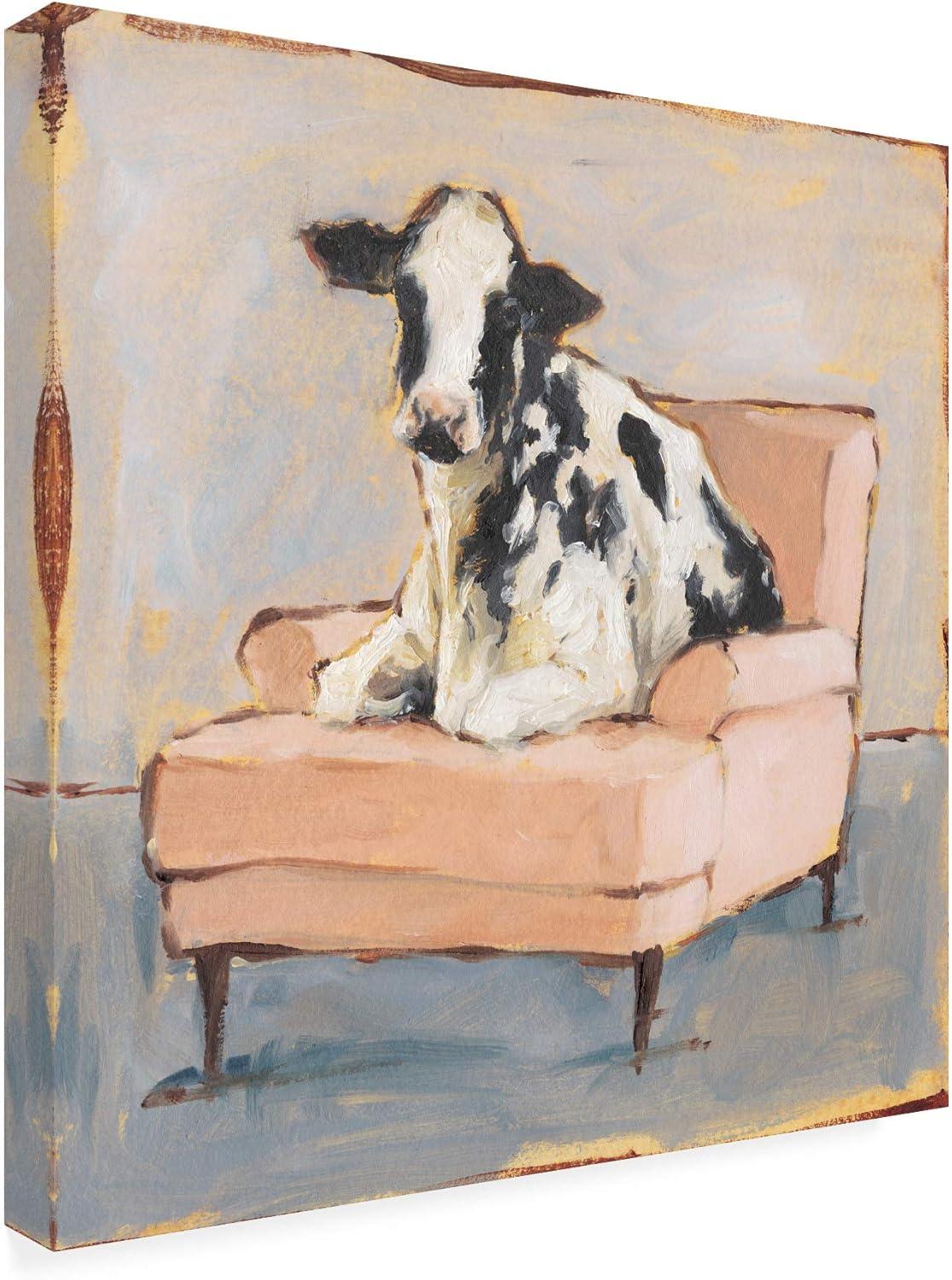 Trademark Fine Art -Ethan Harper 'Moo-ving In II' Canvas Art