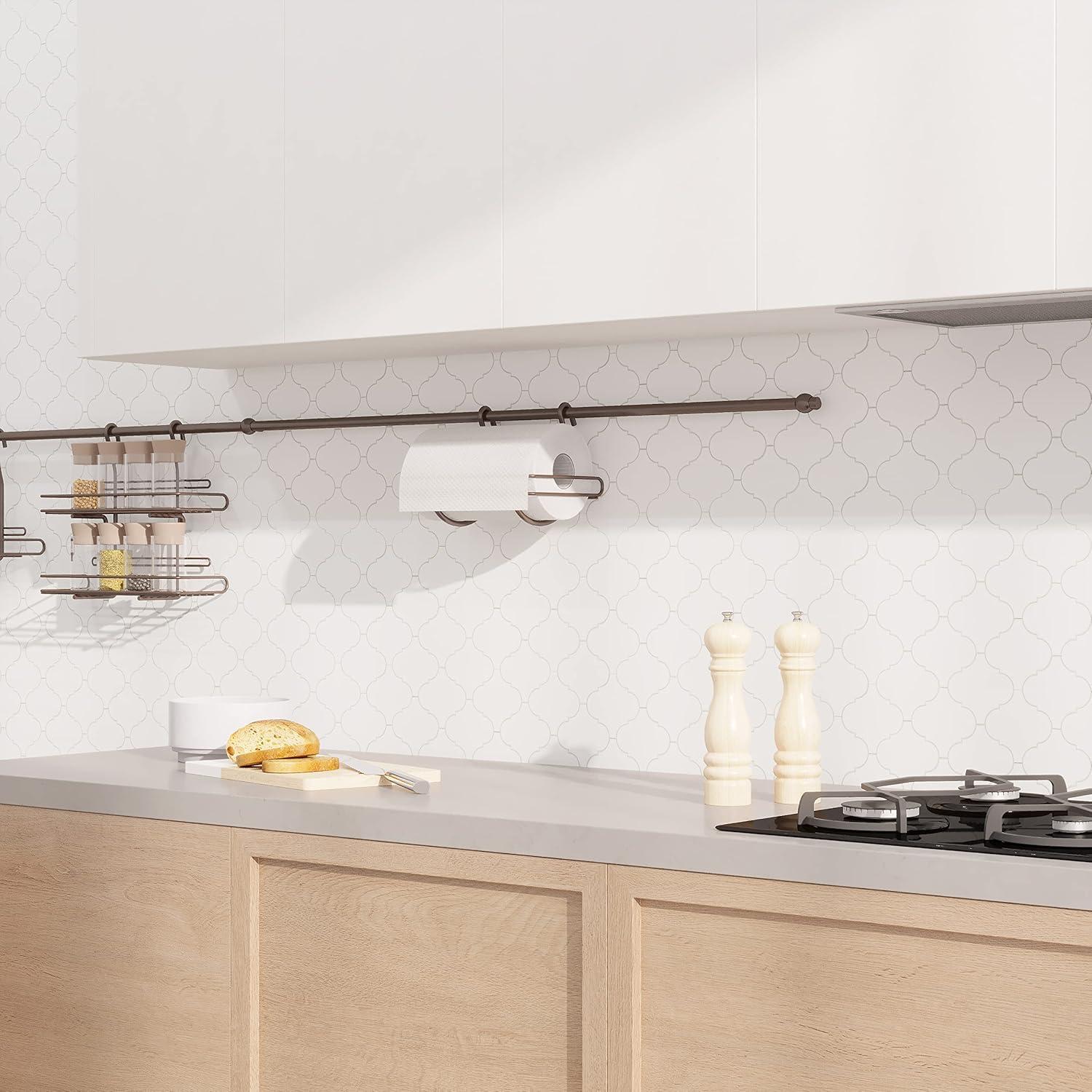 Zurich White 5'' x 5'' Marble Peel and Stick Wall Tile