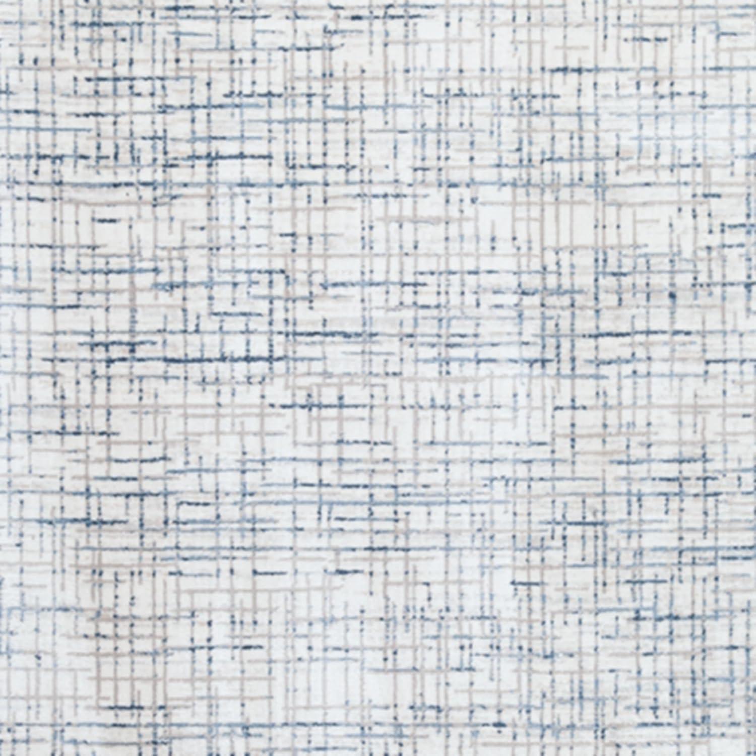 Blue and Gray Rectangular 5' x 7' Synthetic Area Rug