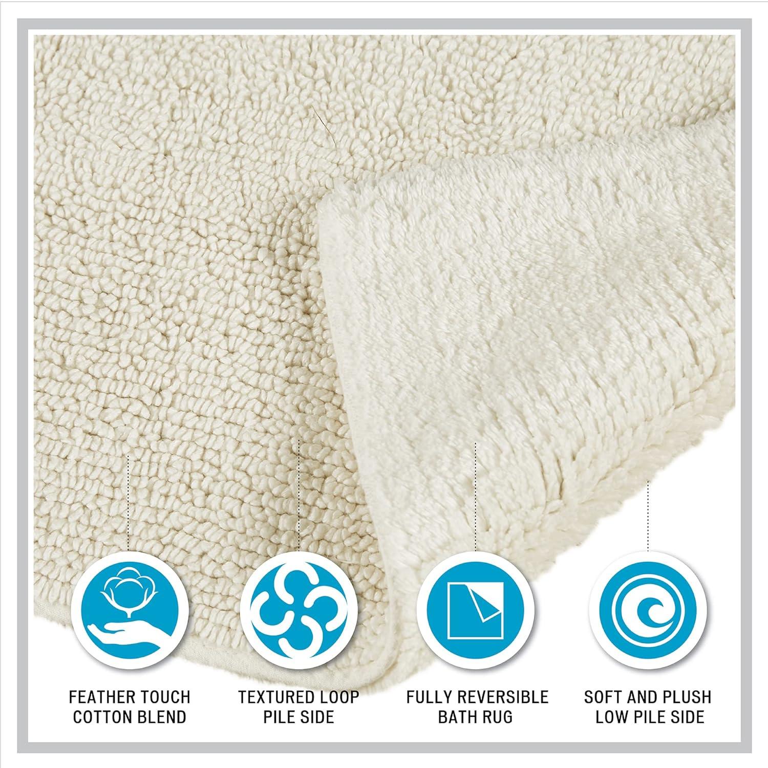510 Design Plume Feather Touch Reversible Bath Rug